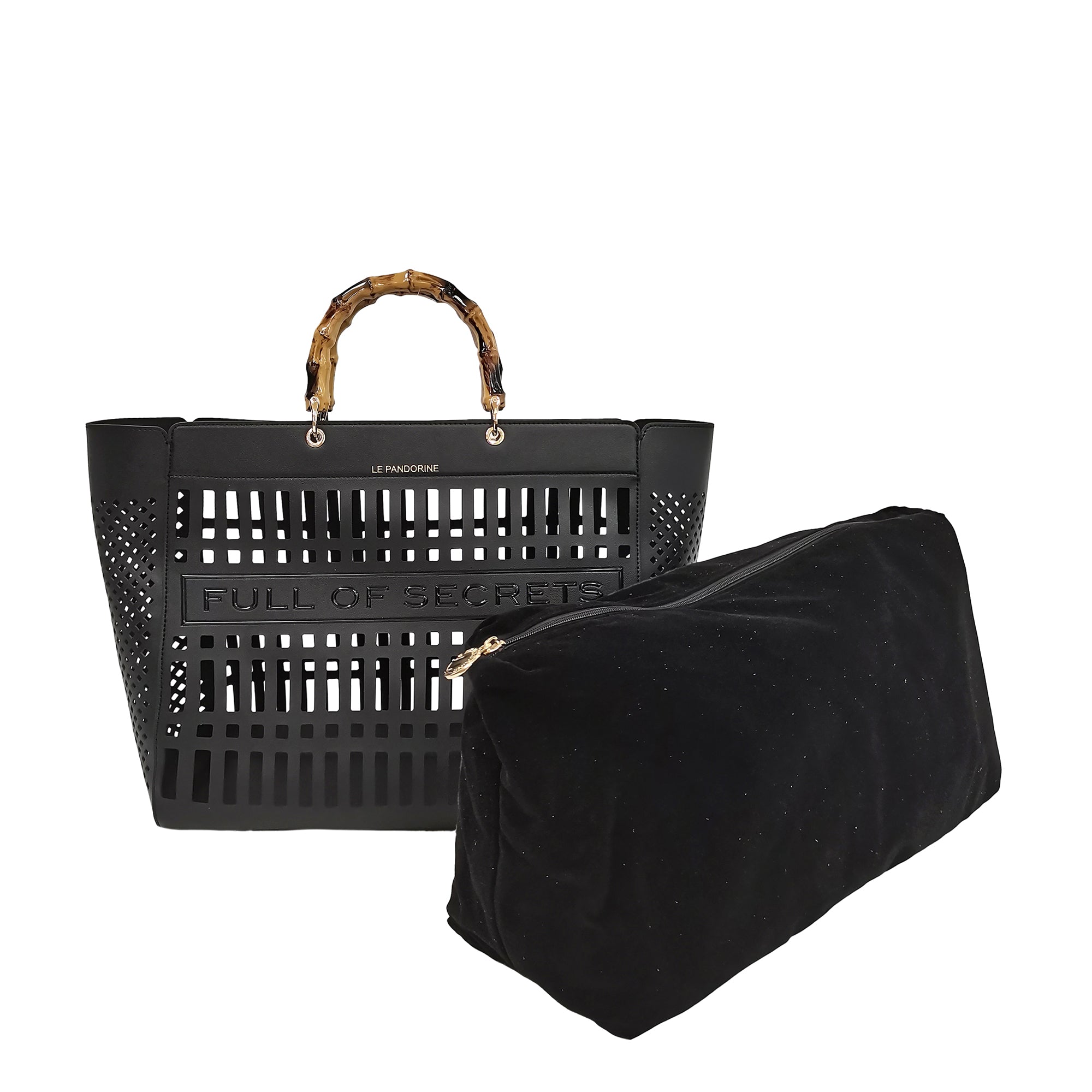 black Laser Handbag - Women Bags | Le Pandorine