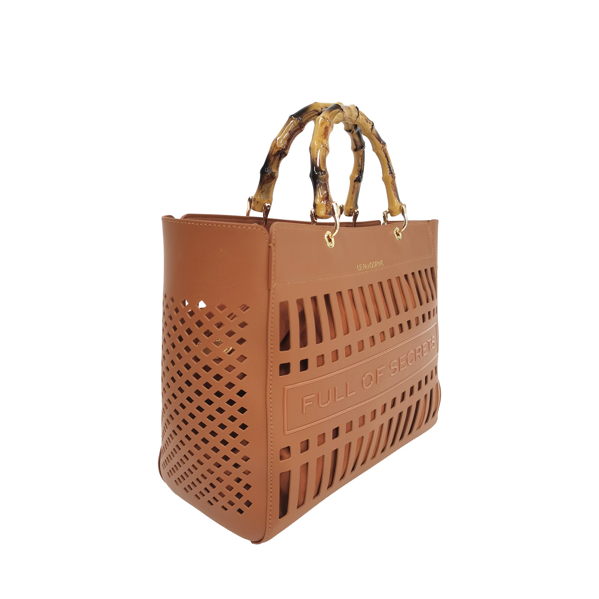 tobacco Laser Mini Handbag - All | Le Pandorine