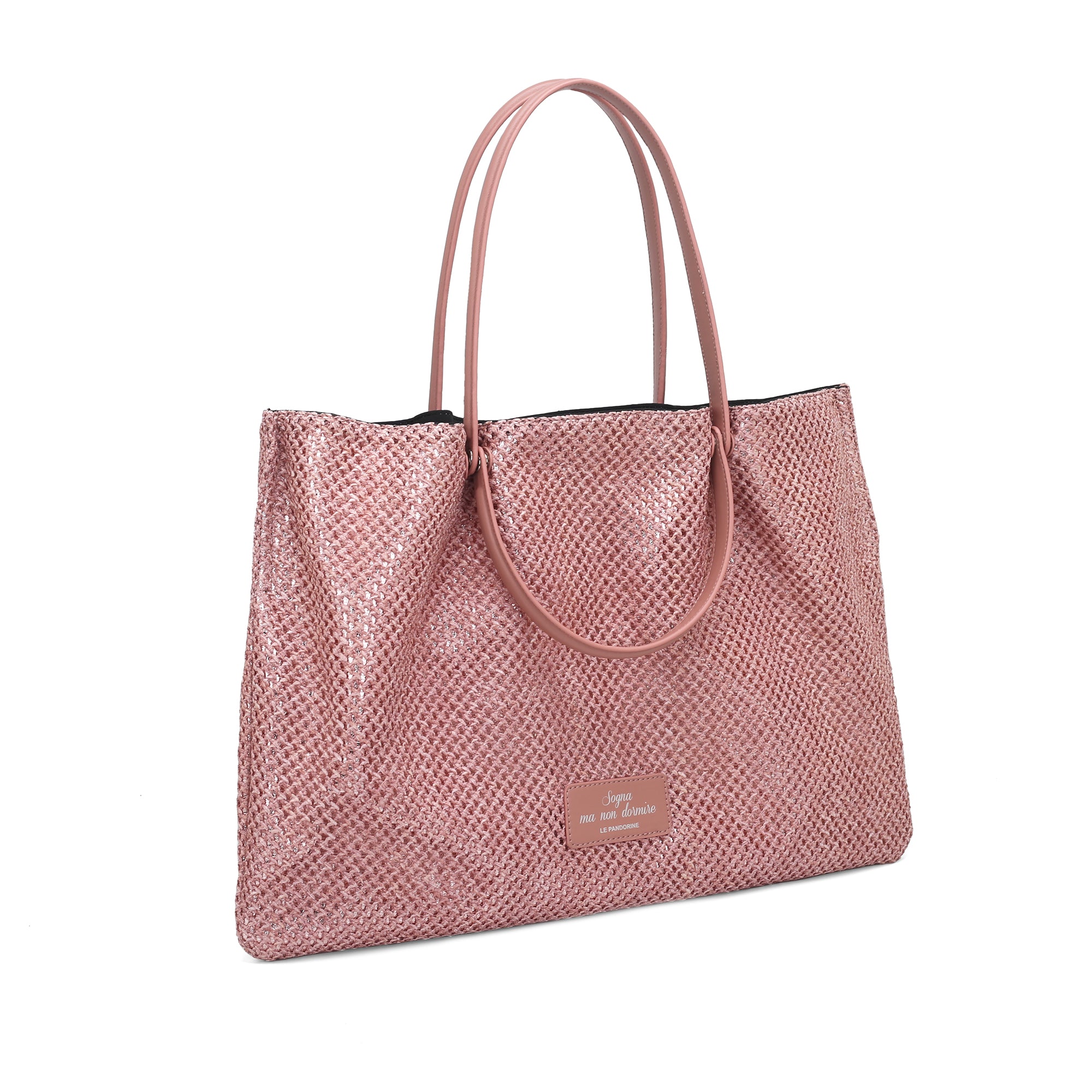 pink Double Handle Shopper Cleo - Shopping Bags | Le Pandorine