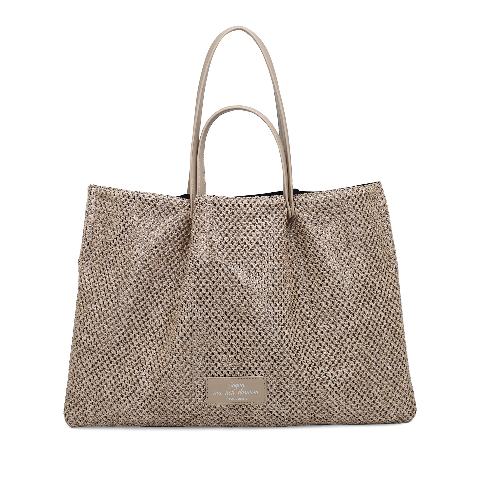 Borsa Doppio Manico Cleo colore grigio scuro - Borse Shopper | Le Pandorine