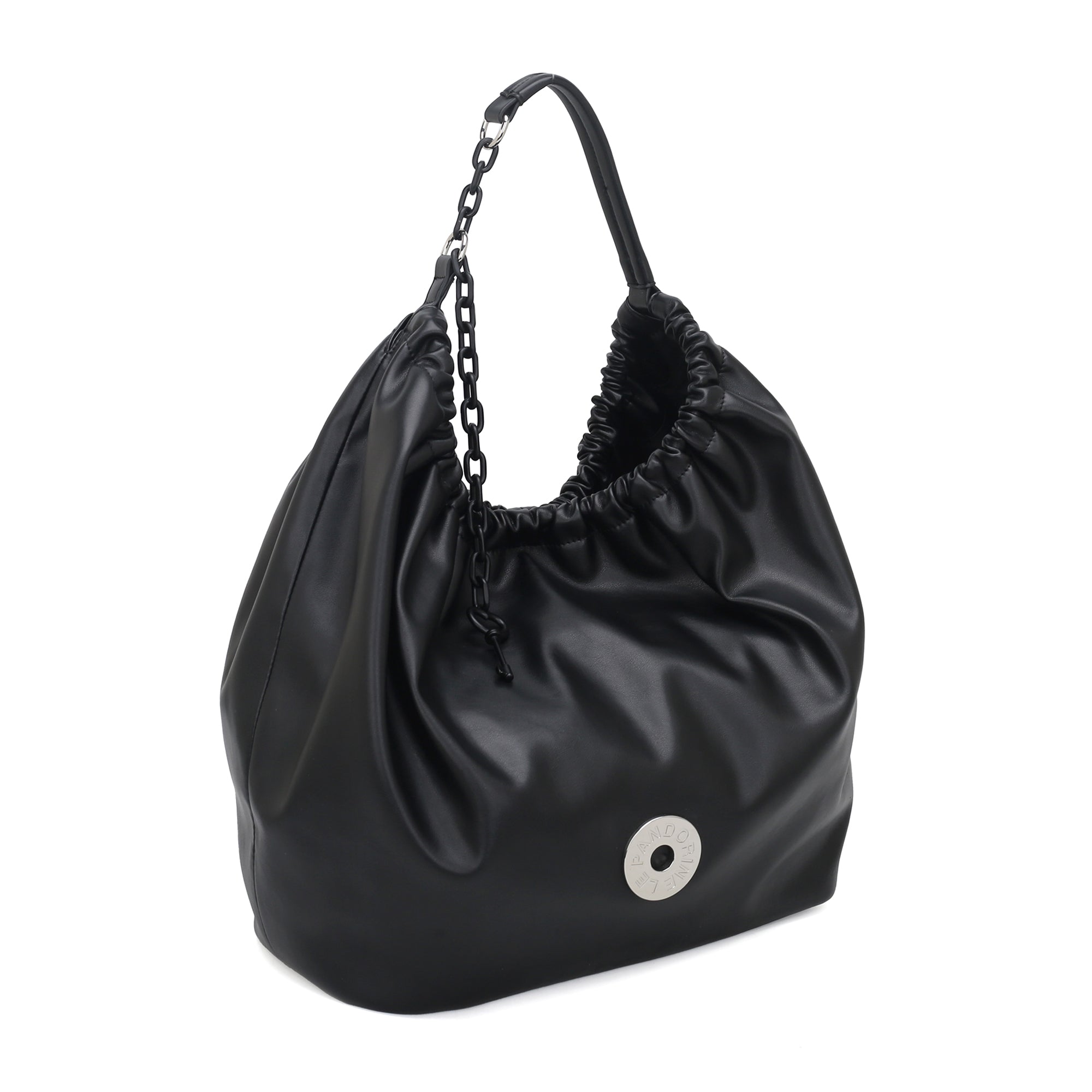 black Mirella Big Bag With Charm - Women Bags | Le Pandorine