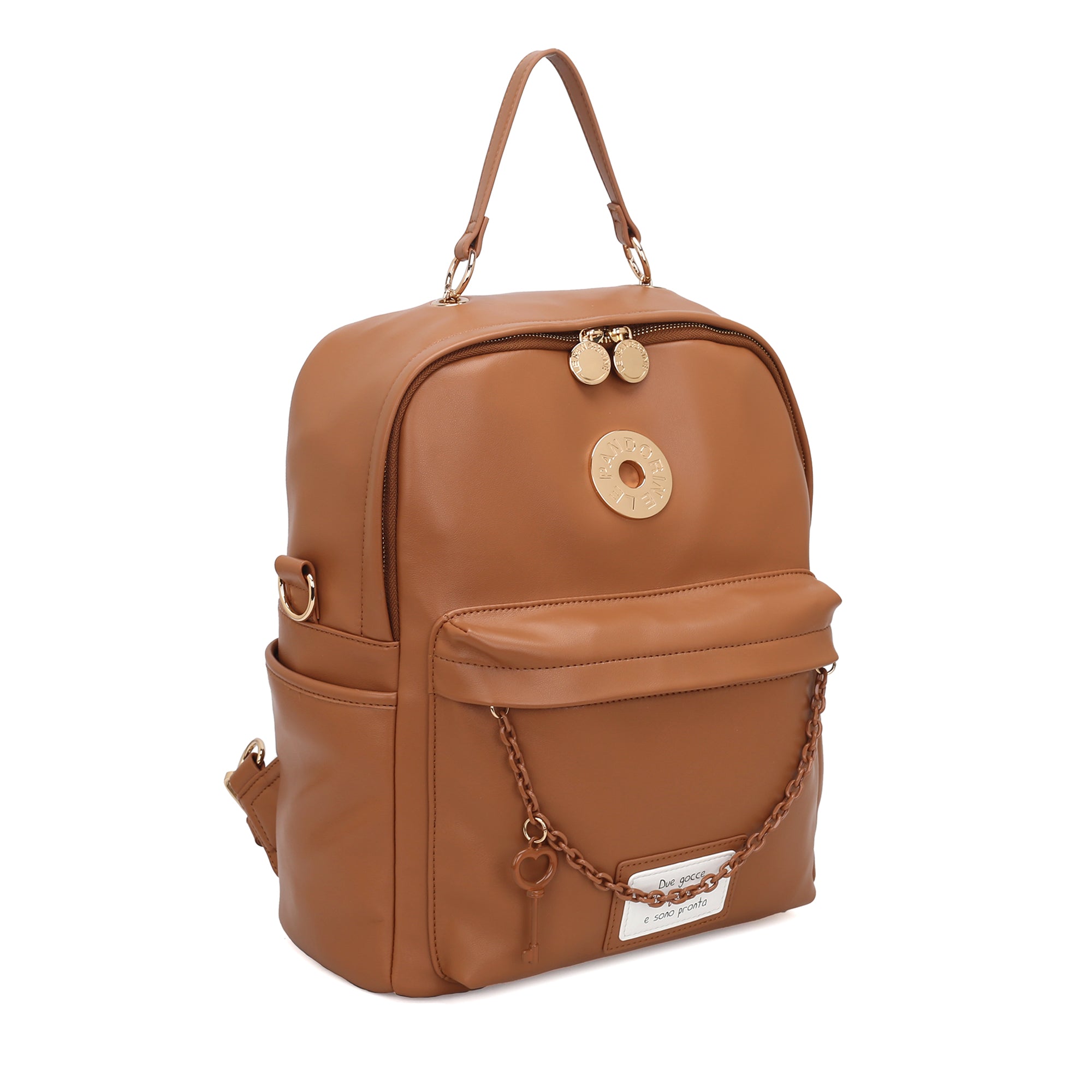 natural Backpack Mirella With Charm - Women's Backpack | Le Pandorine