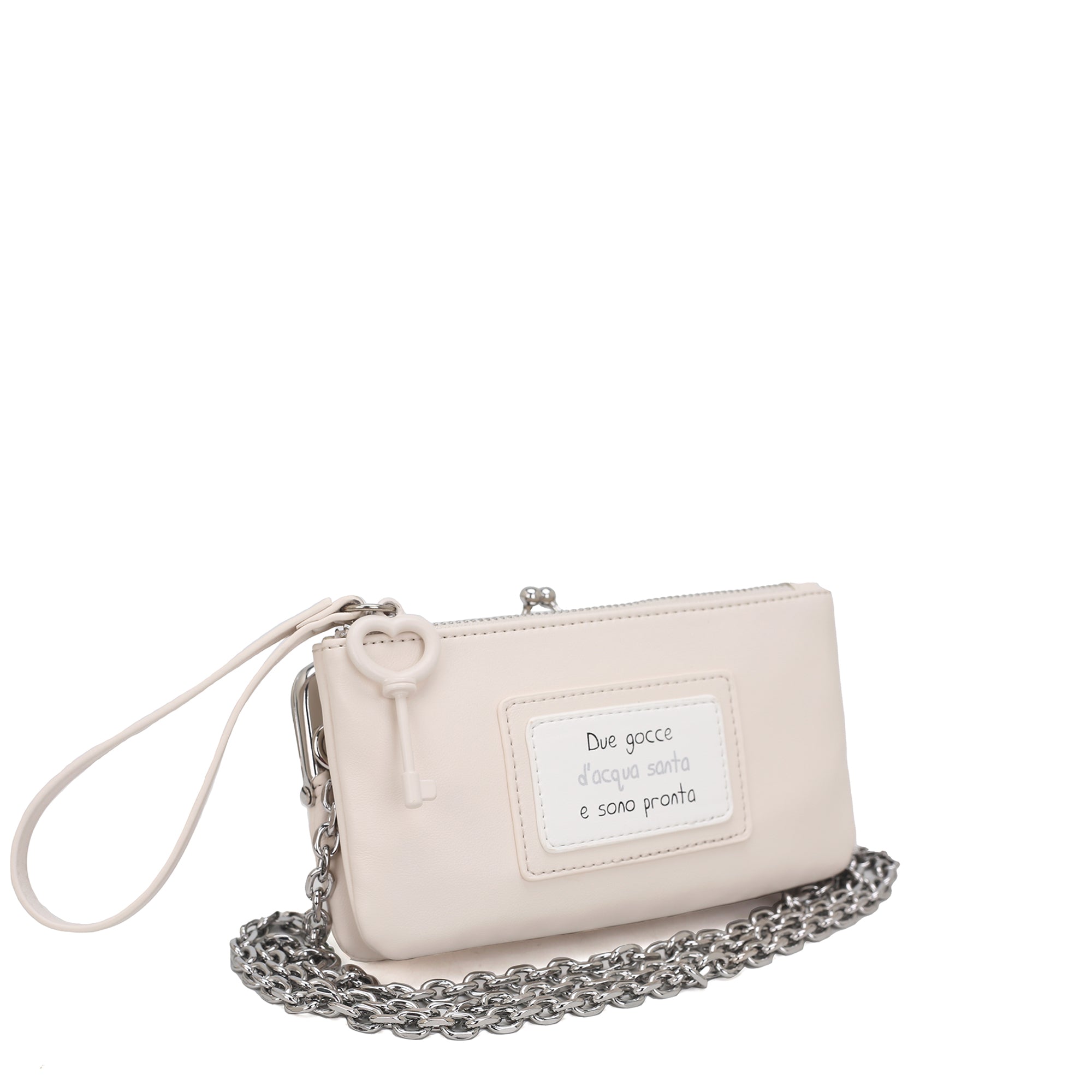 white Mirella Pochette With Wristband - Women Bags | Le Pandorine