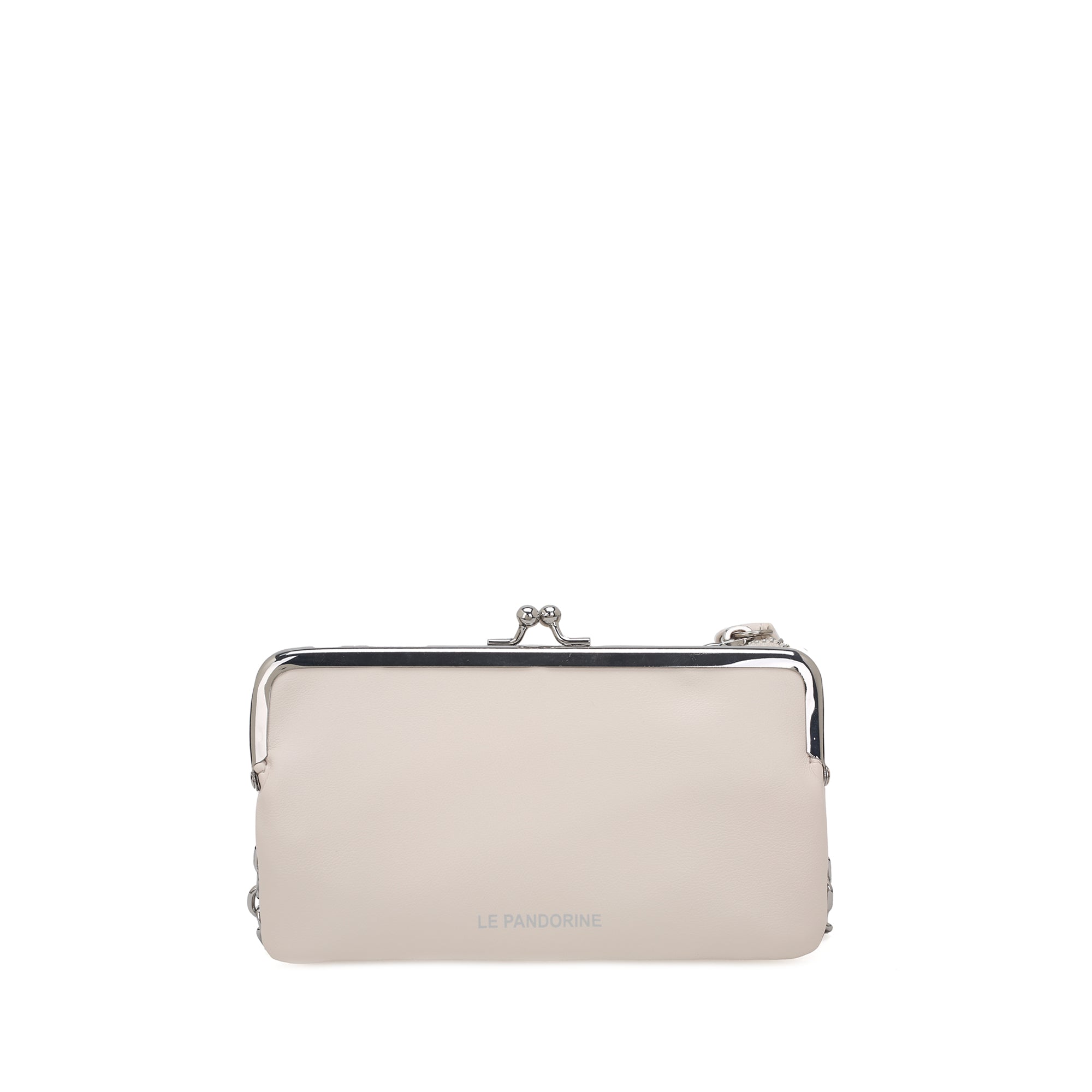 white Mirella Pochette With Wristband - Women's Pochette | Le Pandorine