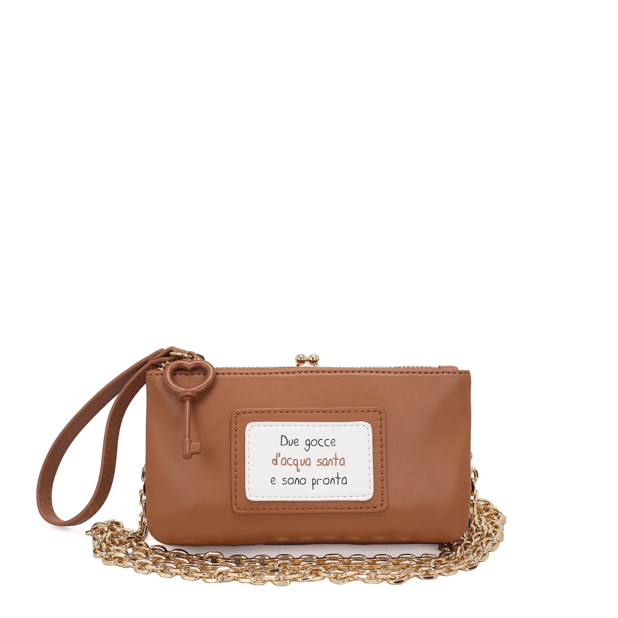 natural Mirella Pochette With Wristband - Women Bags | Le Pandorine