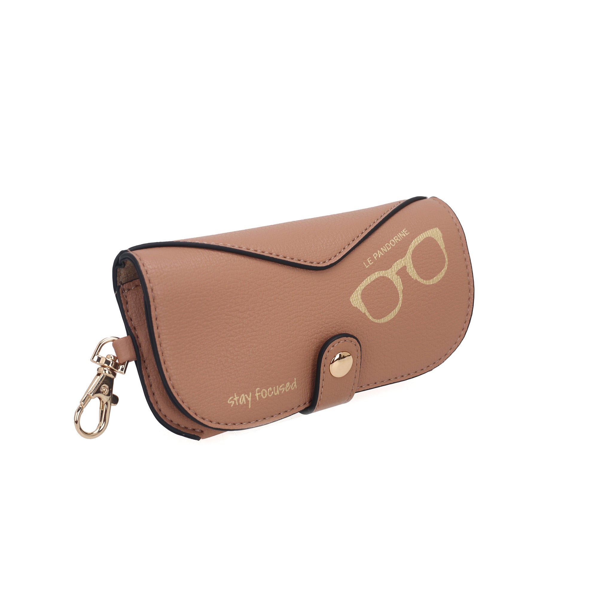 tobacco Focus Bag With Charm Glasses Holder - BROWN | Le Pandorine