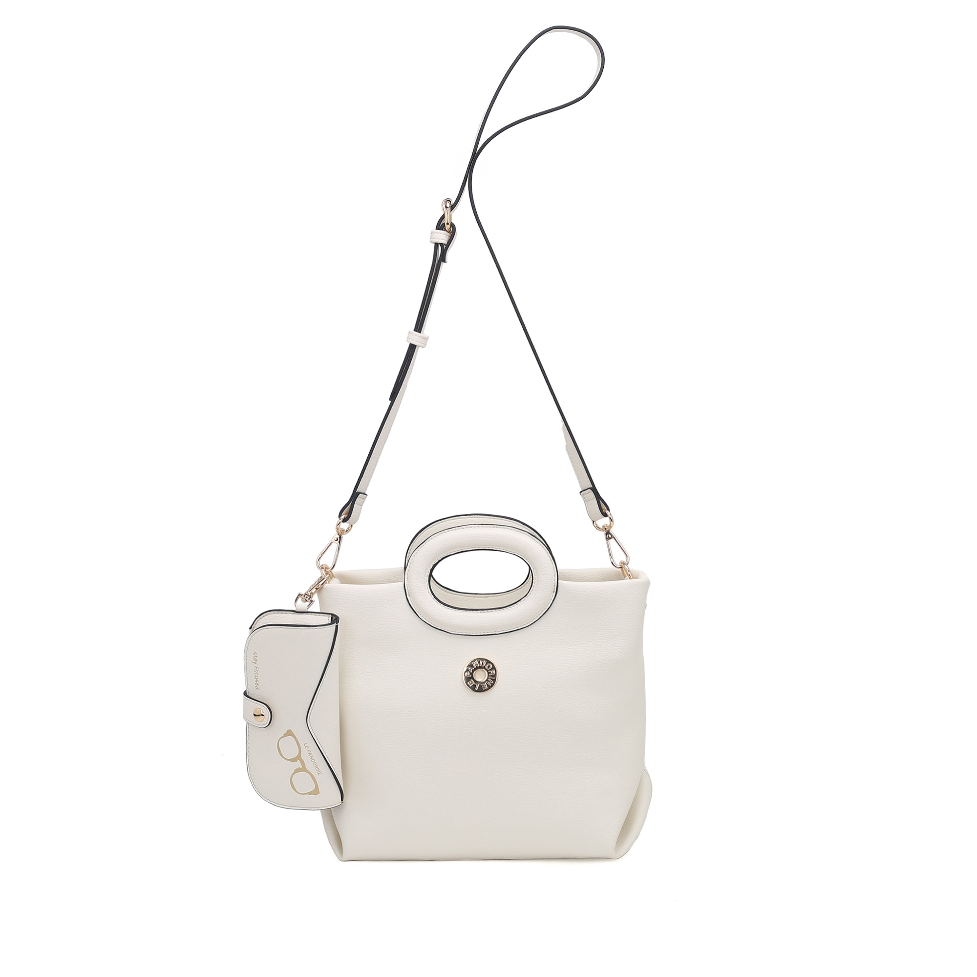 Borsa Focus Mini Con Portaocchiali Applicato colore bianco - BIANCO | Le Pandorine