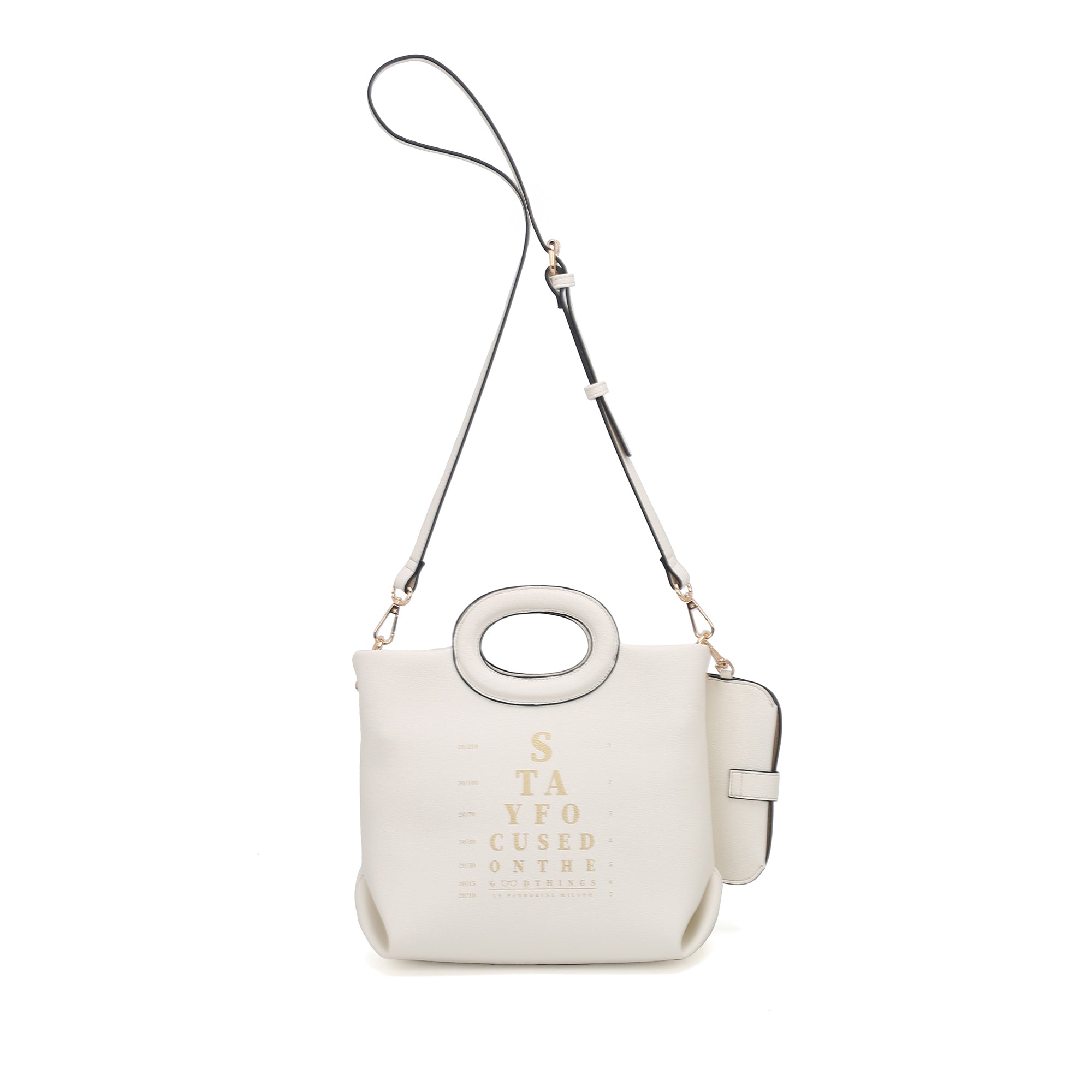 Borsa Focus Mini Con Portaocchiali Applicato colore bianco - BIANCO | Le Pandorine