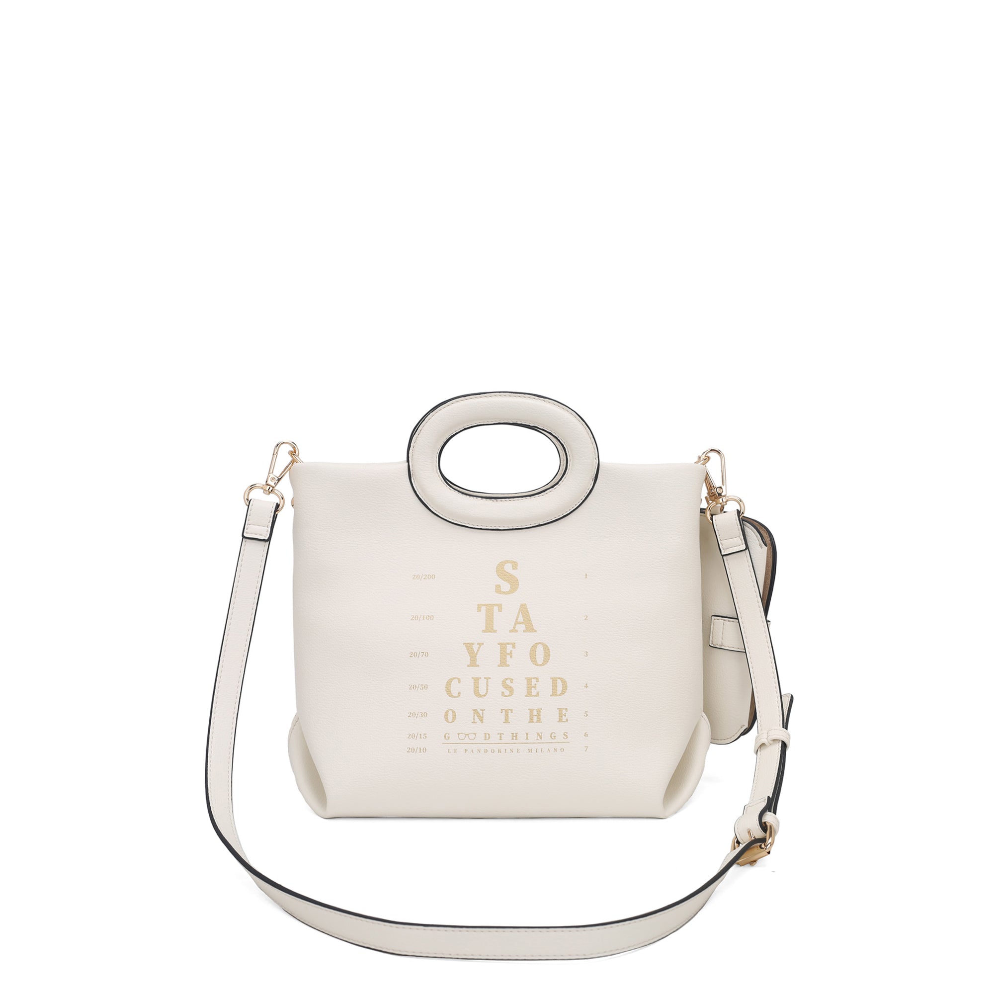 Borsa Focus Mini Con Portaocchiali Applicato colore bianco - All | Le Pandorine