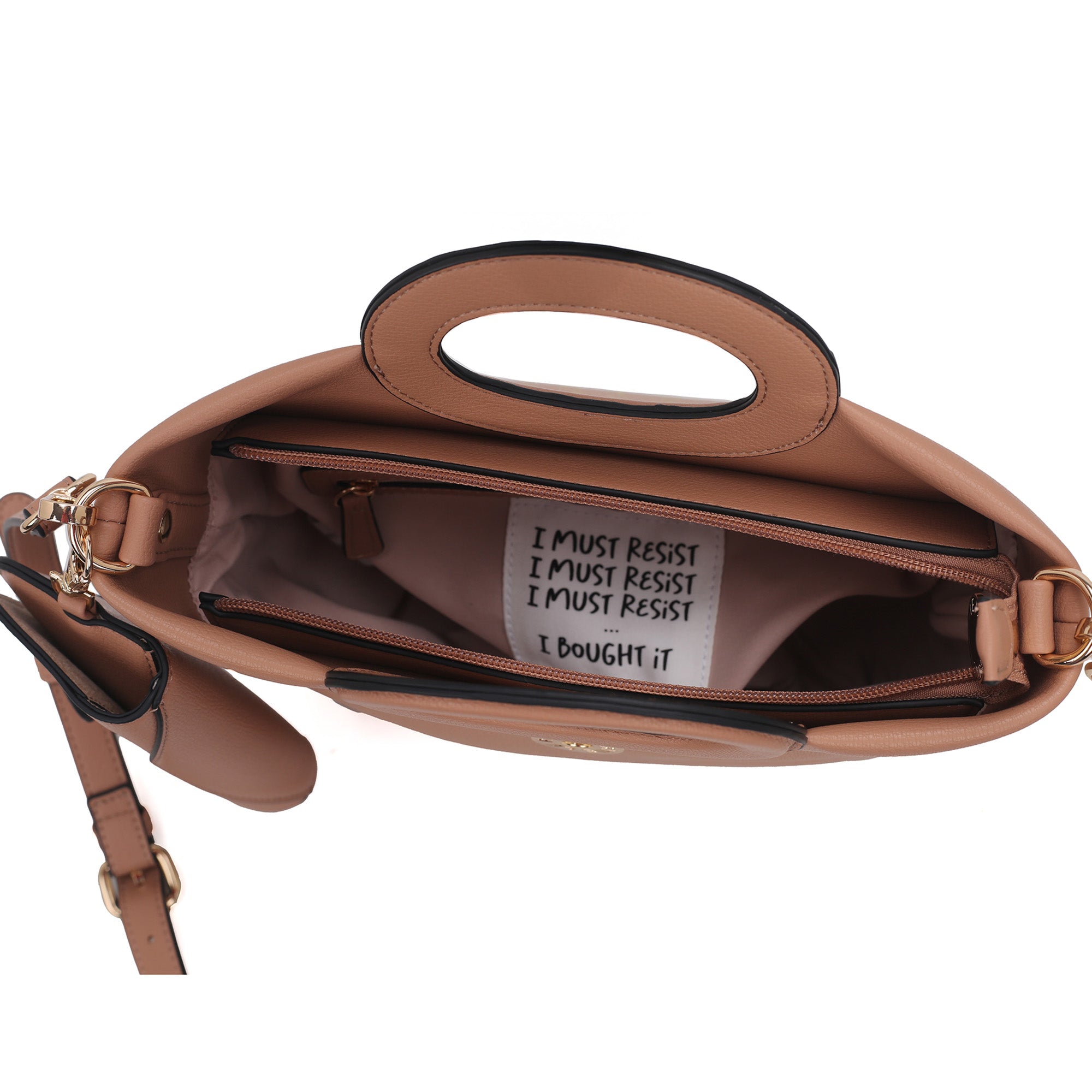 tobacco Focus Bag Mini WithCharm Glasses Holder - BROWN | Le Pandorine