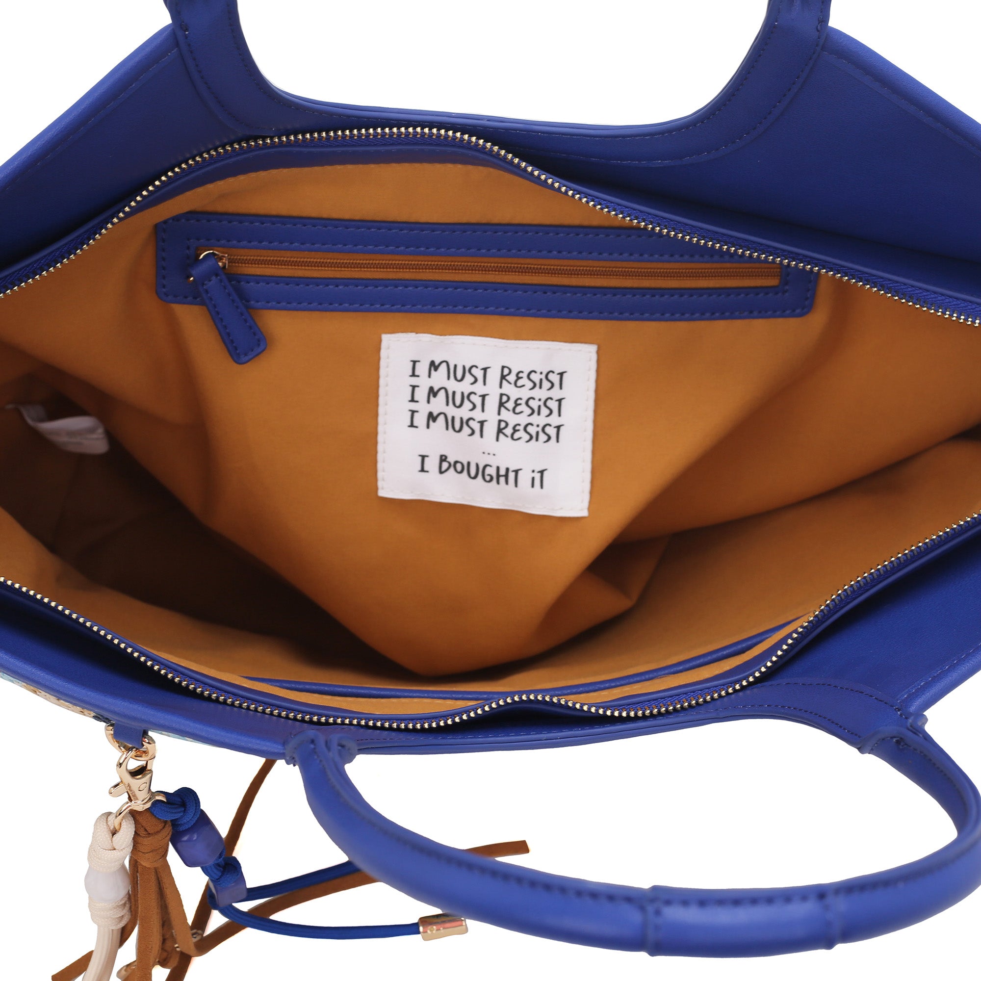 blue Raffaella Shopper With Keychain - Shopping Bags | Le Pandorine