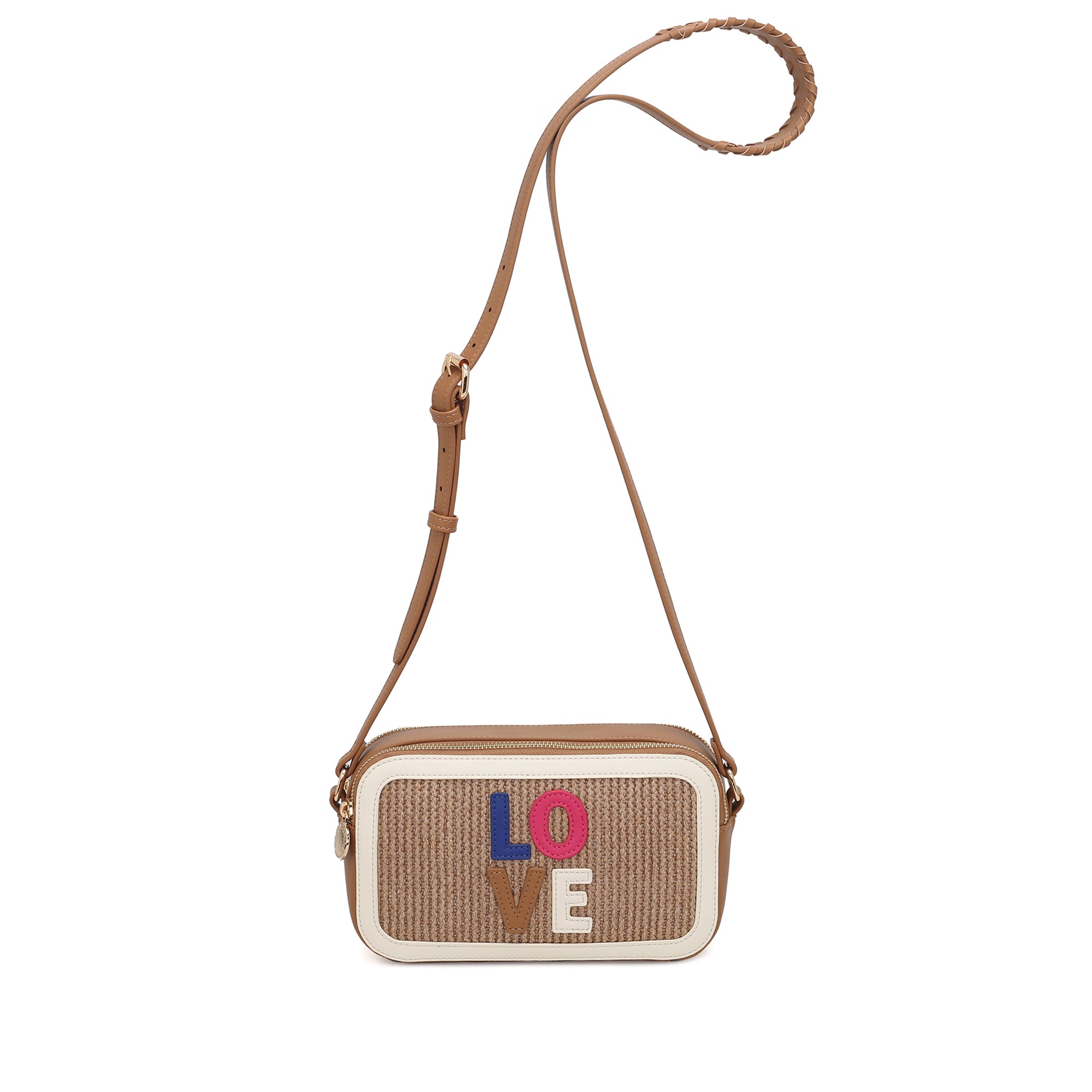 light brown Raffaella Pochette With Keychain - BROWN | Le Pandorine