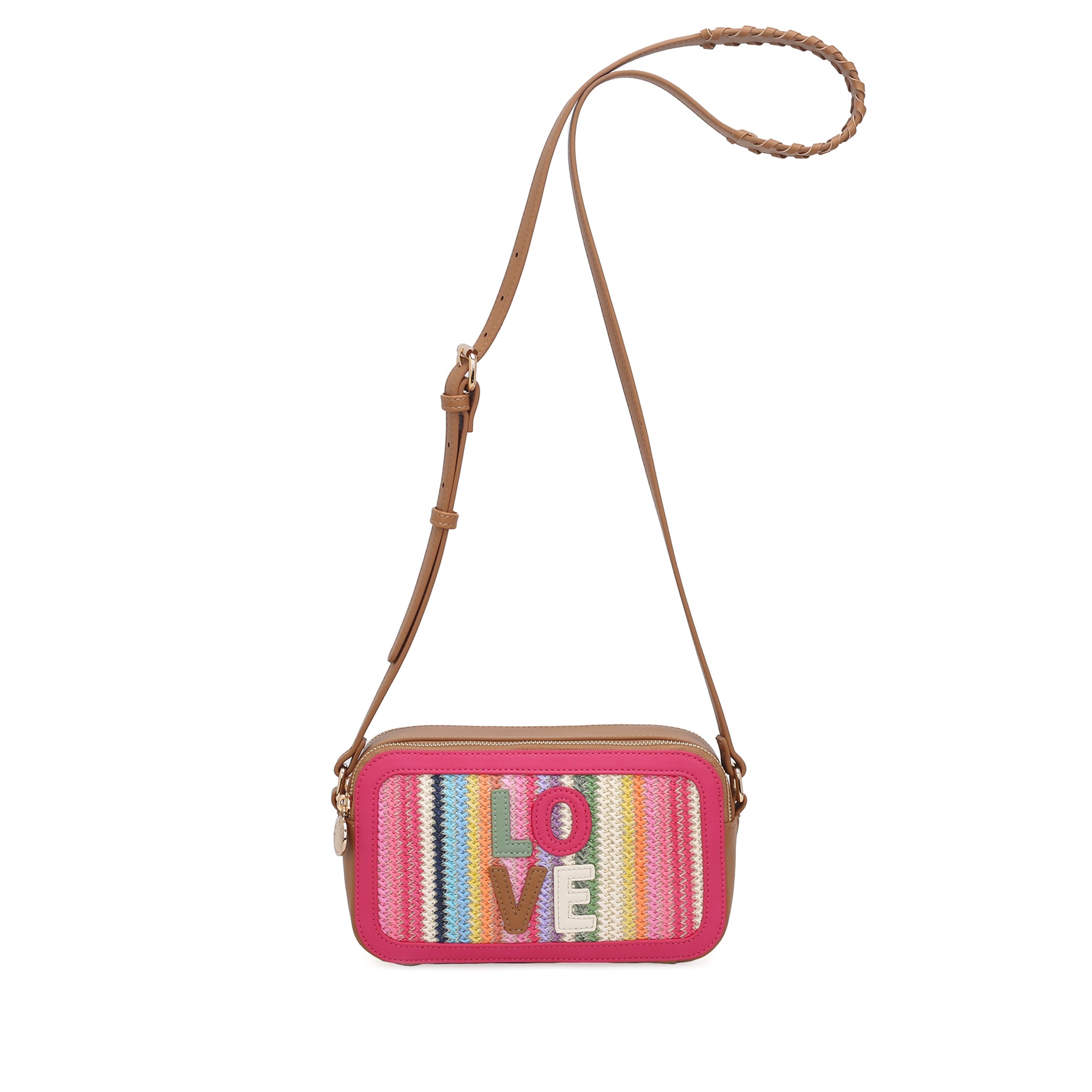 fuchsia Raffaella Pochette With Keychain - Women's Crossbody Bag | Le Pandorine