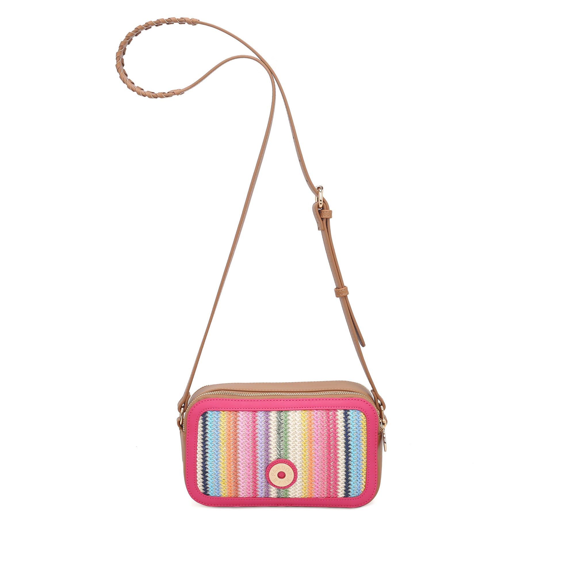 fuchsia Raffaella Pochette With Keychain - Women's Crossbody Bag | Le Pandorine