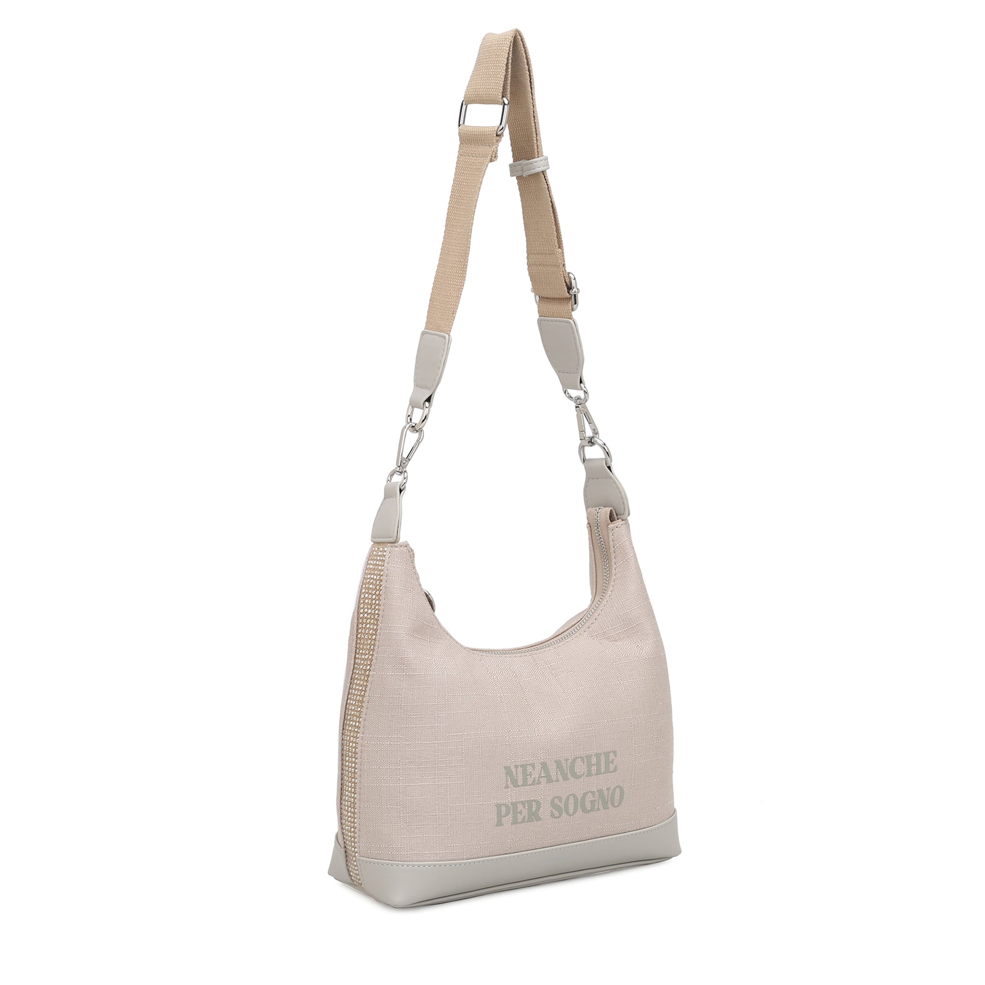 Borsa con Strass Lina colore naturale - Borse a Spalla Donna | Le Pandorine