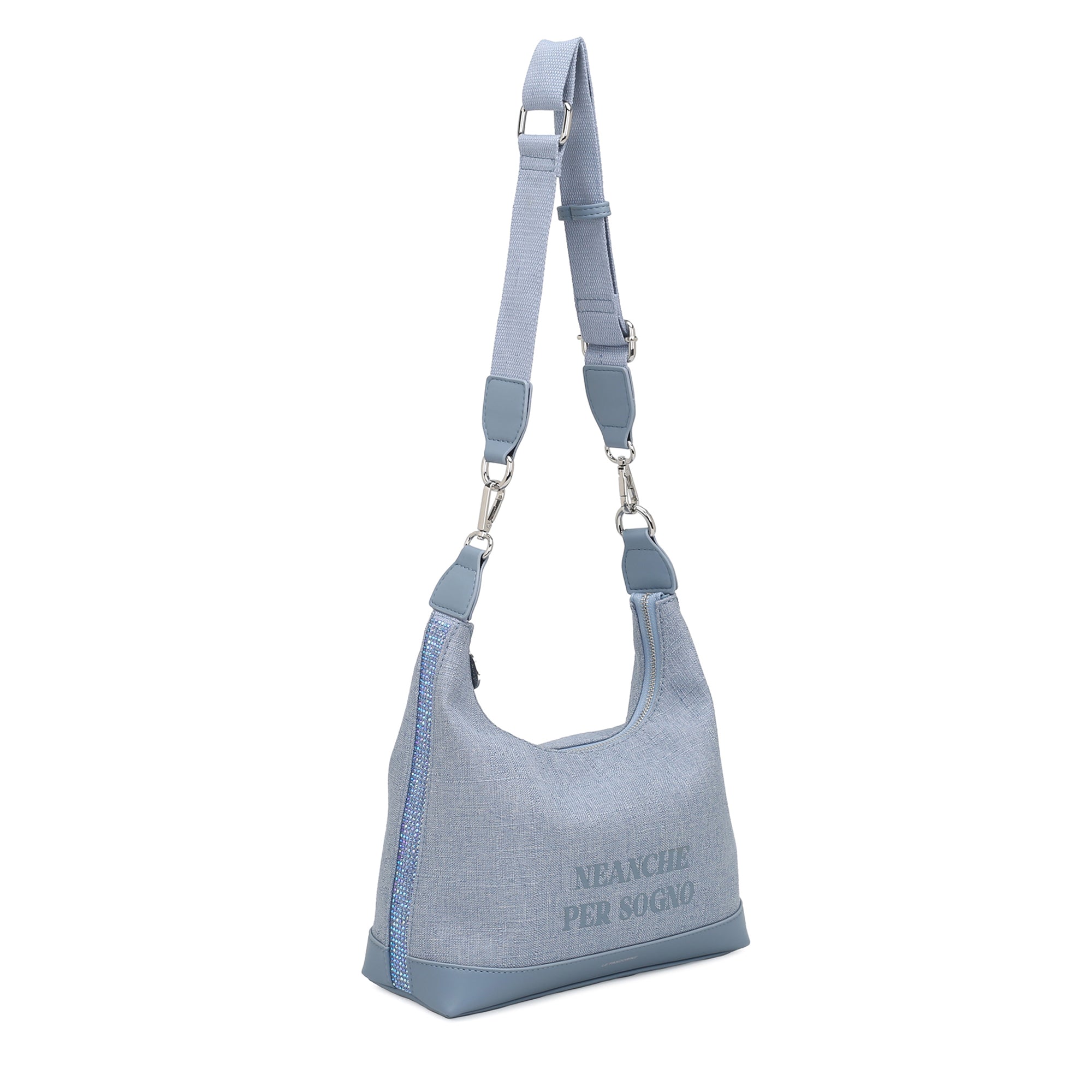 light blue Lina Shopper Whit Strass - Women Bags | Le Pandorine