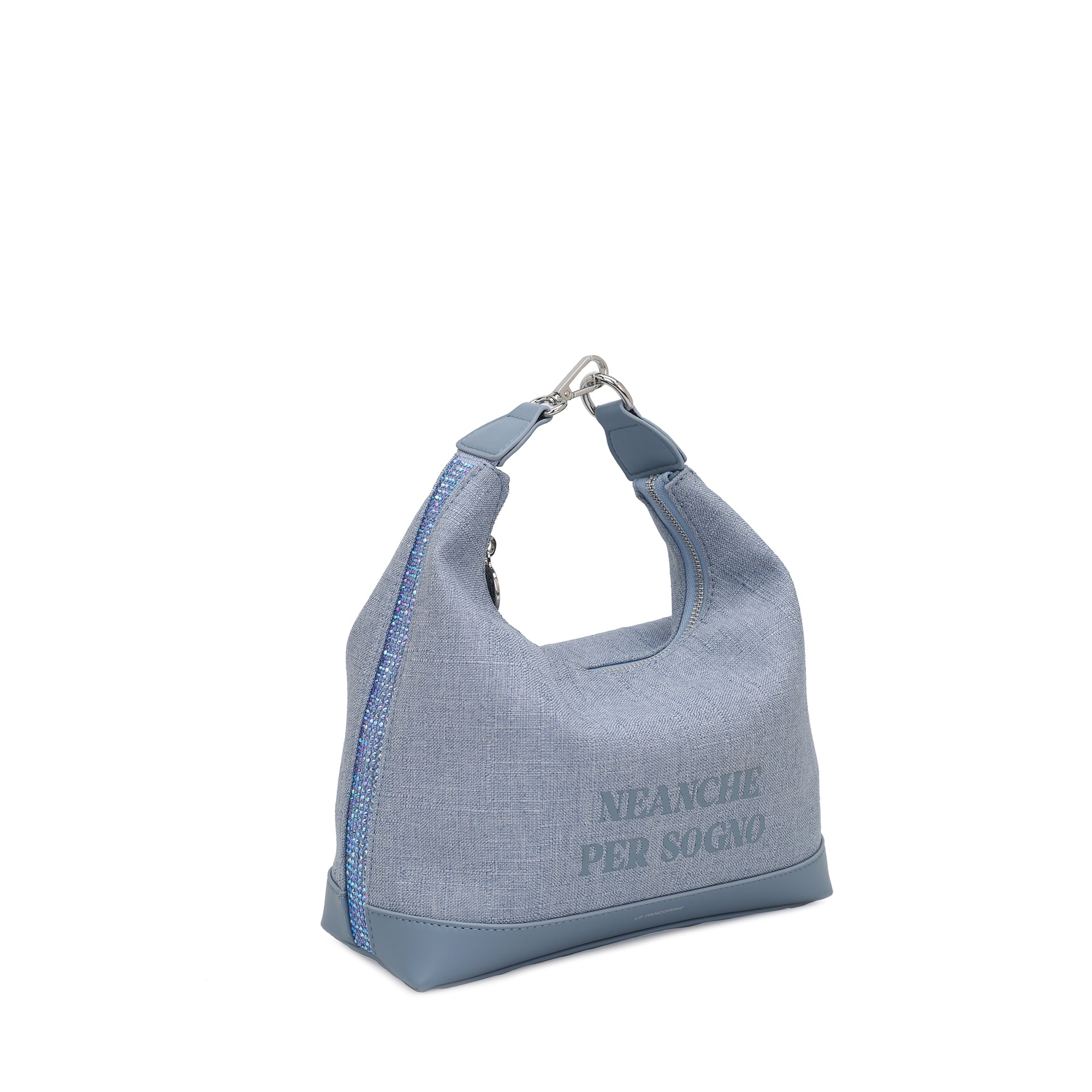 light blue Lina Shopper Whit Strass - Shoulder Bags | Le Pandorine