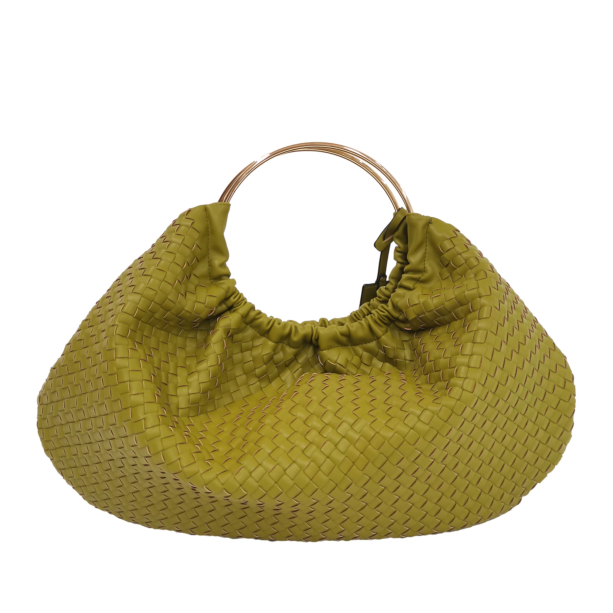 green Moon Shopper With Metal Handles - Women Bags | Le Pandorine