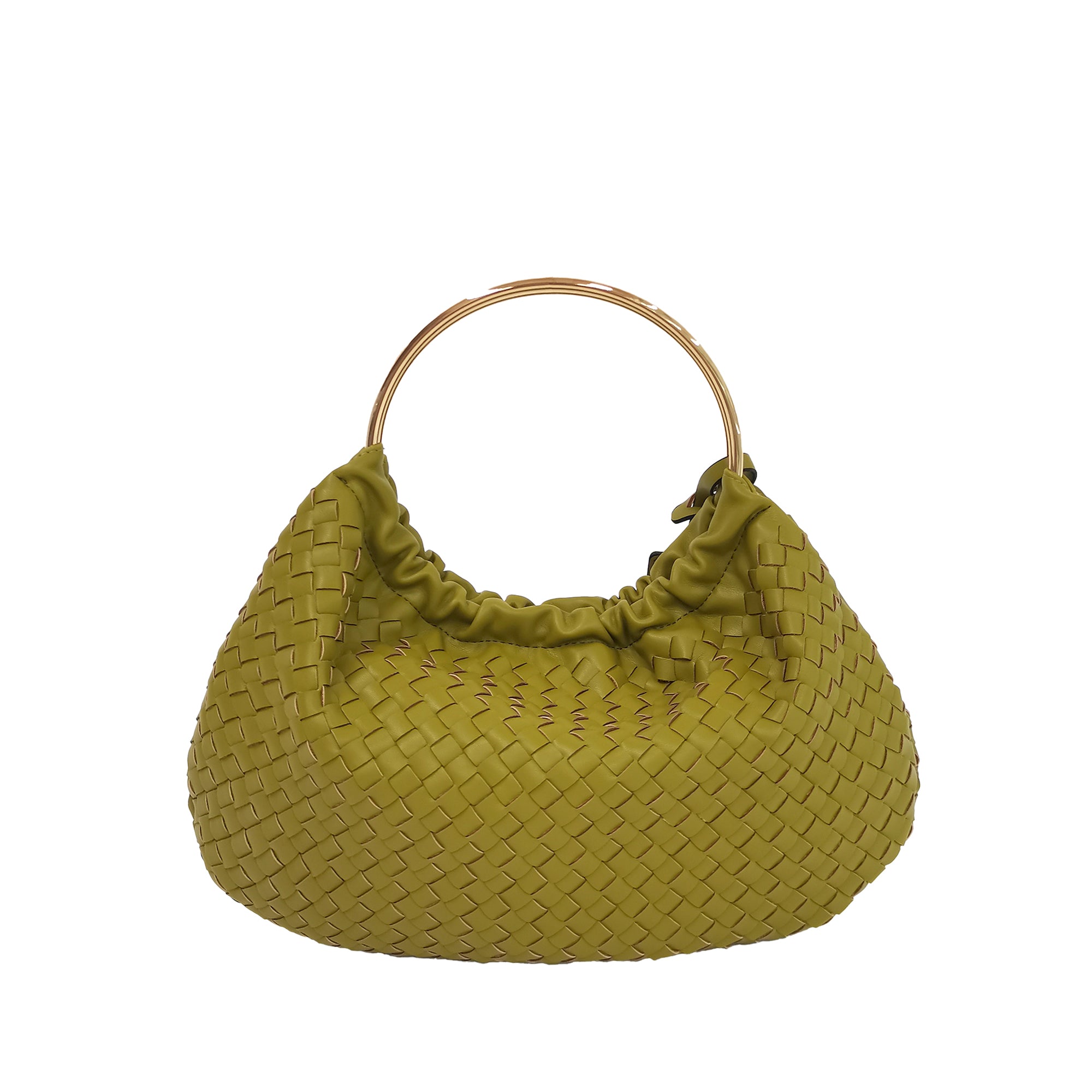 Borsa Mini Moon Con Manico In Metallo colore verde - VERDE | Le Pandorine