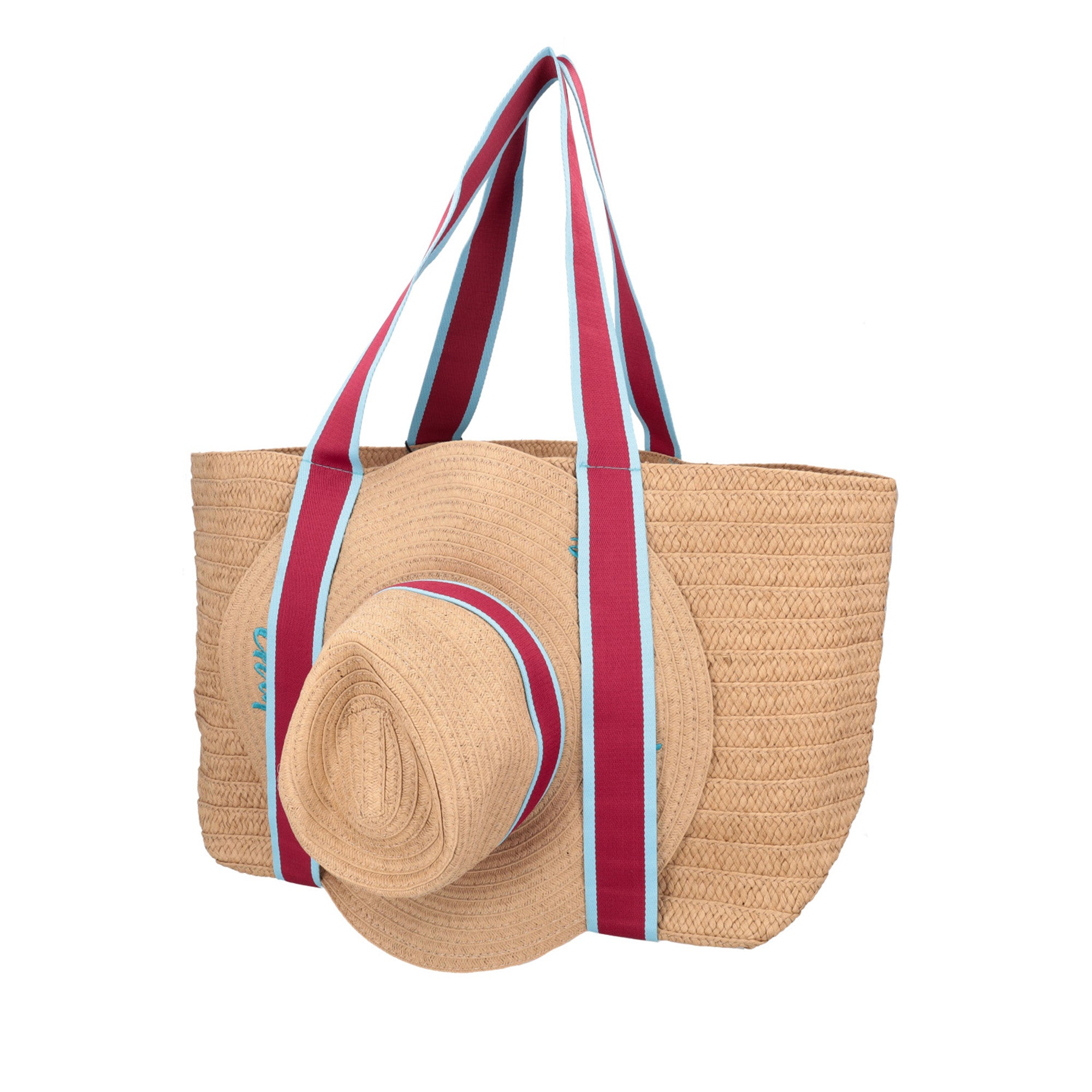 Borsa Chapeau Con Manici Frontali Porta Cappello colore beige - NATURALE | Le Pandorine