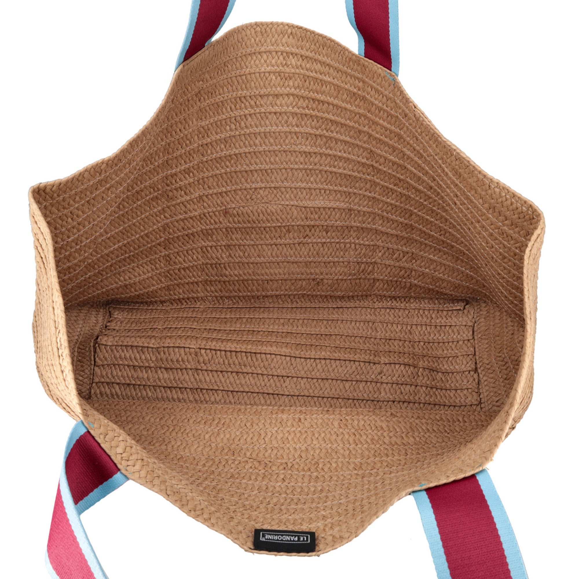 Borsa Chapeau Con Manici Frontali Porta Cappello colore beige - NATURALE | Le Pandorine