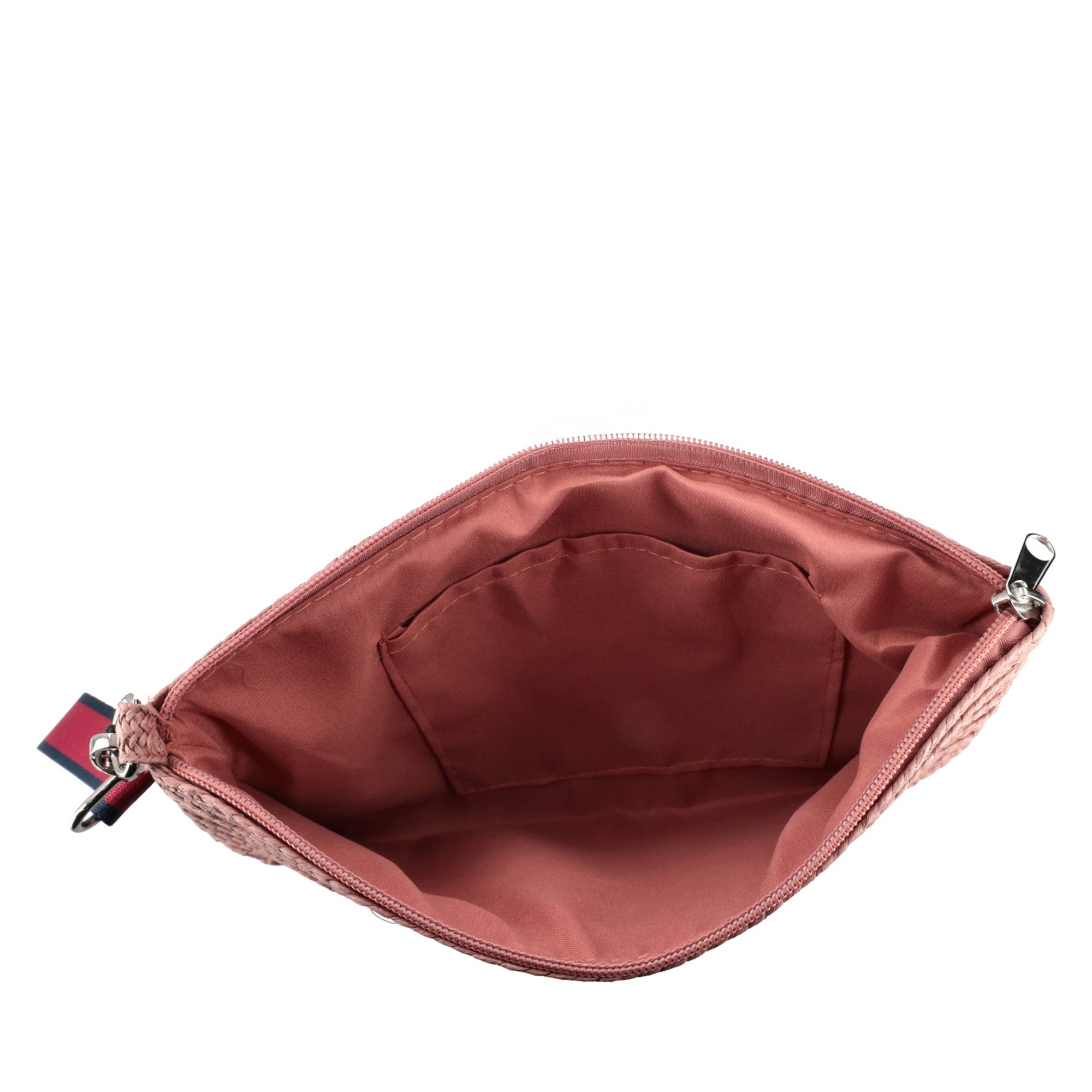 Pochette Rafia Chapeau Con Polsiera in Safiano colore fucsia - FUCSIA | Le Pandorine