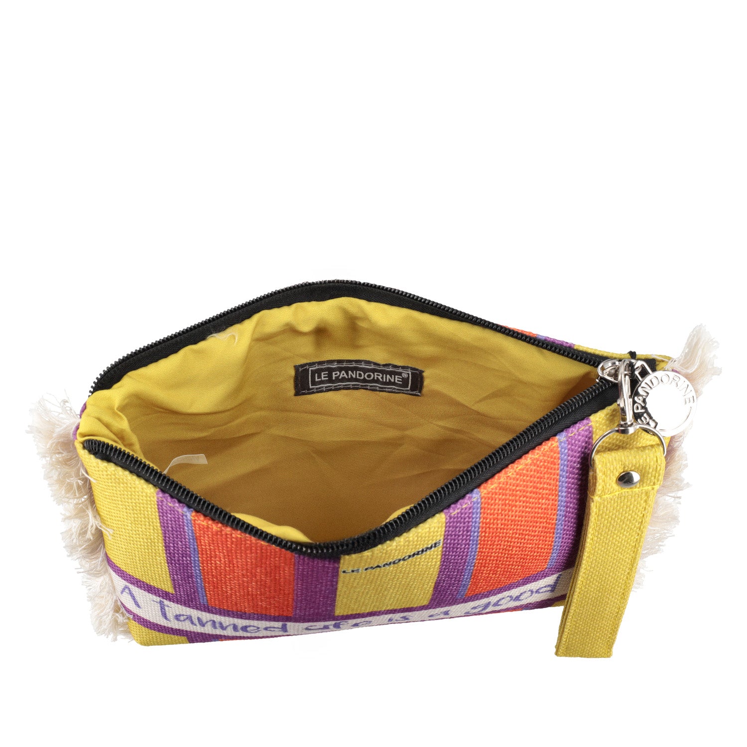 Pochette Mare Marina Sfrangiata colore viola scuro - VIOLA | Le Pandorine