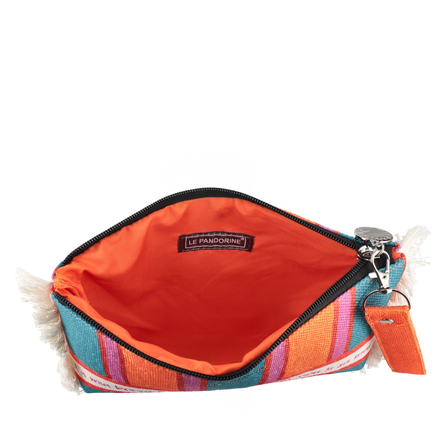 brick Marina Clutch Fringed - Women's Pochette | Le Pandorine