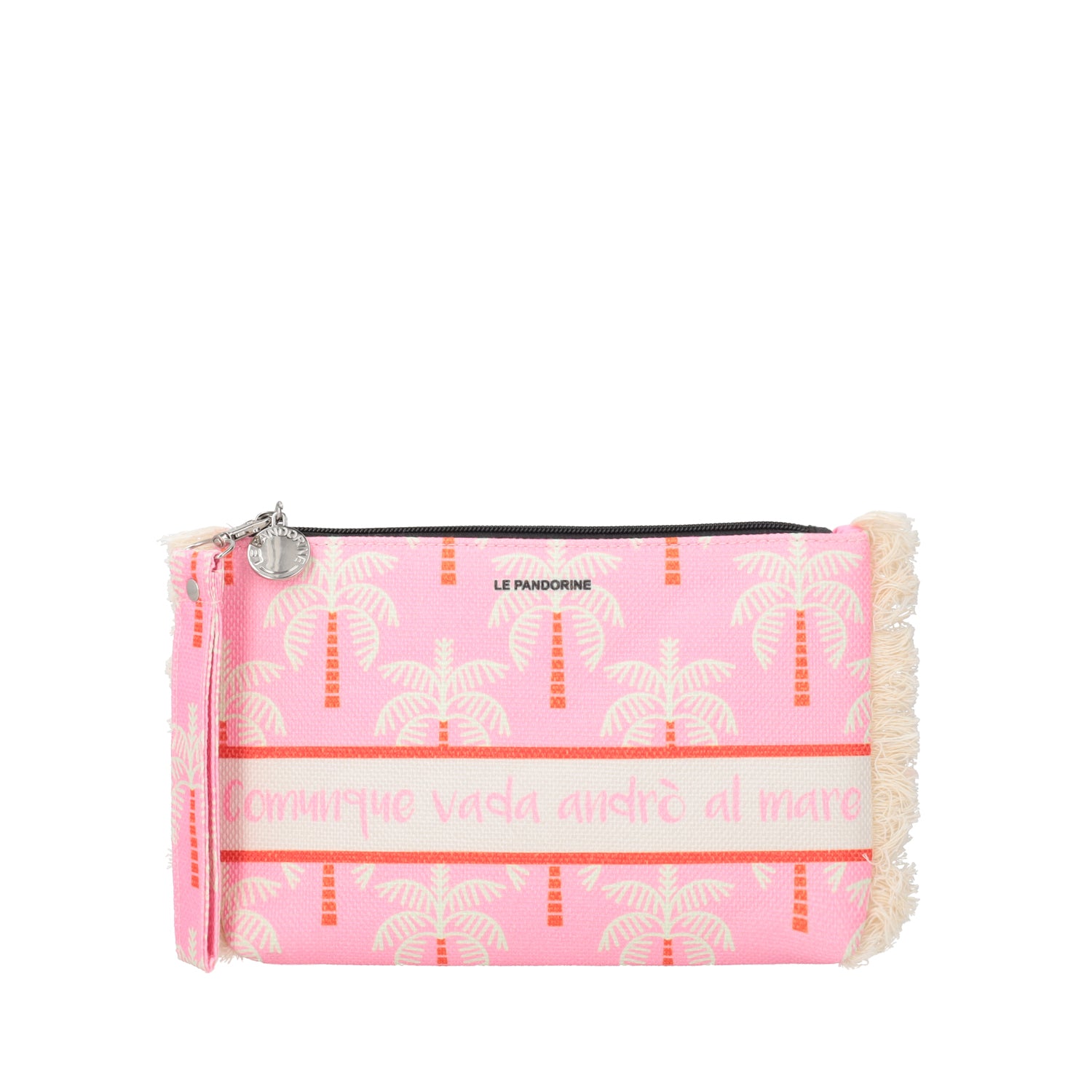 fuchsia Marina Clutch Fringed - Women Bags | Le Pandorine