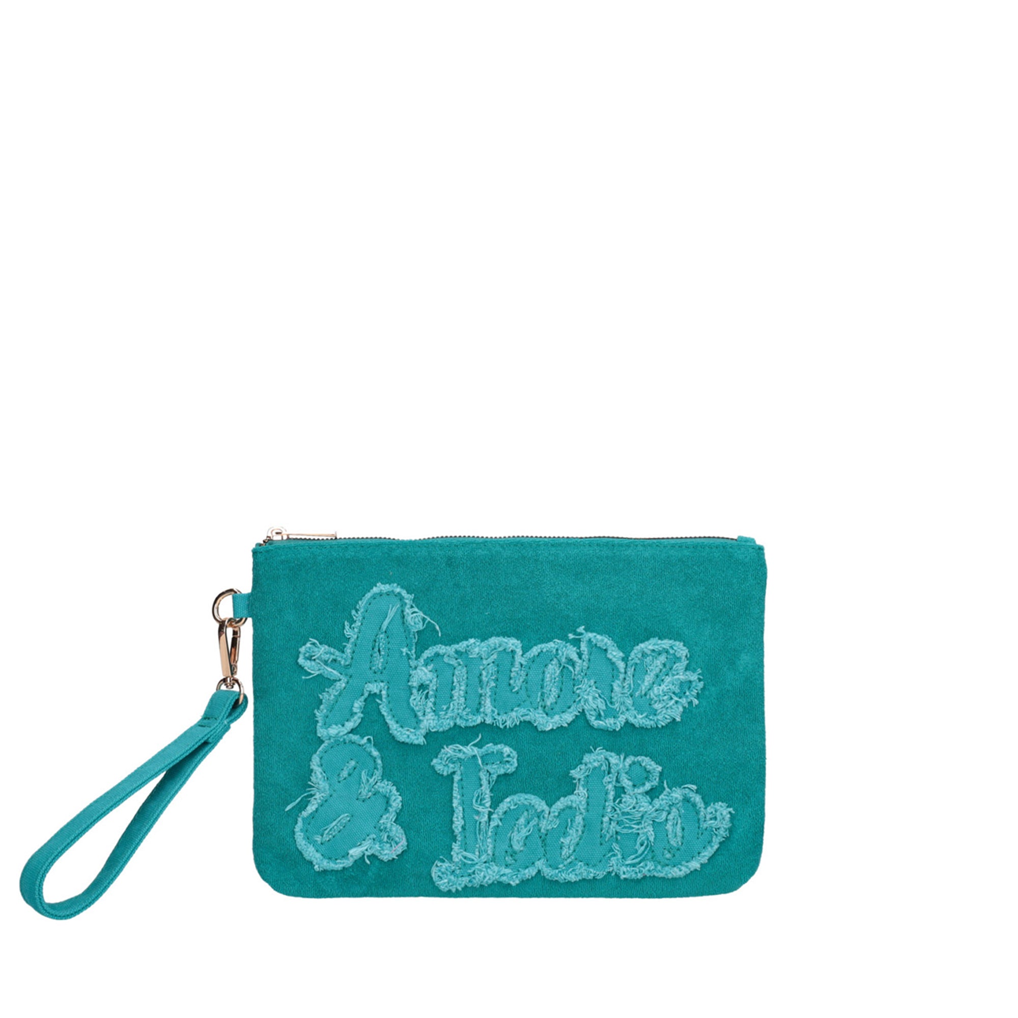 Clutch Sponge In Spugna colore blu jeans - BLU | Le Pandorine