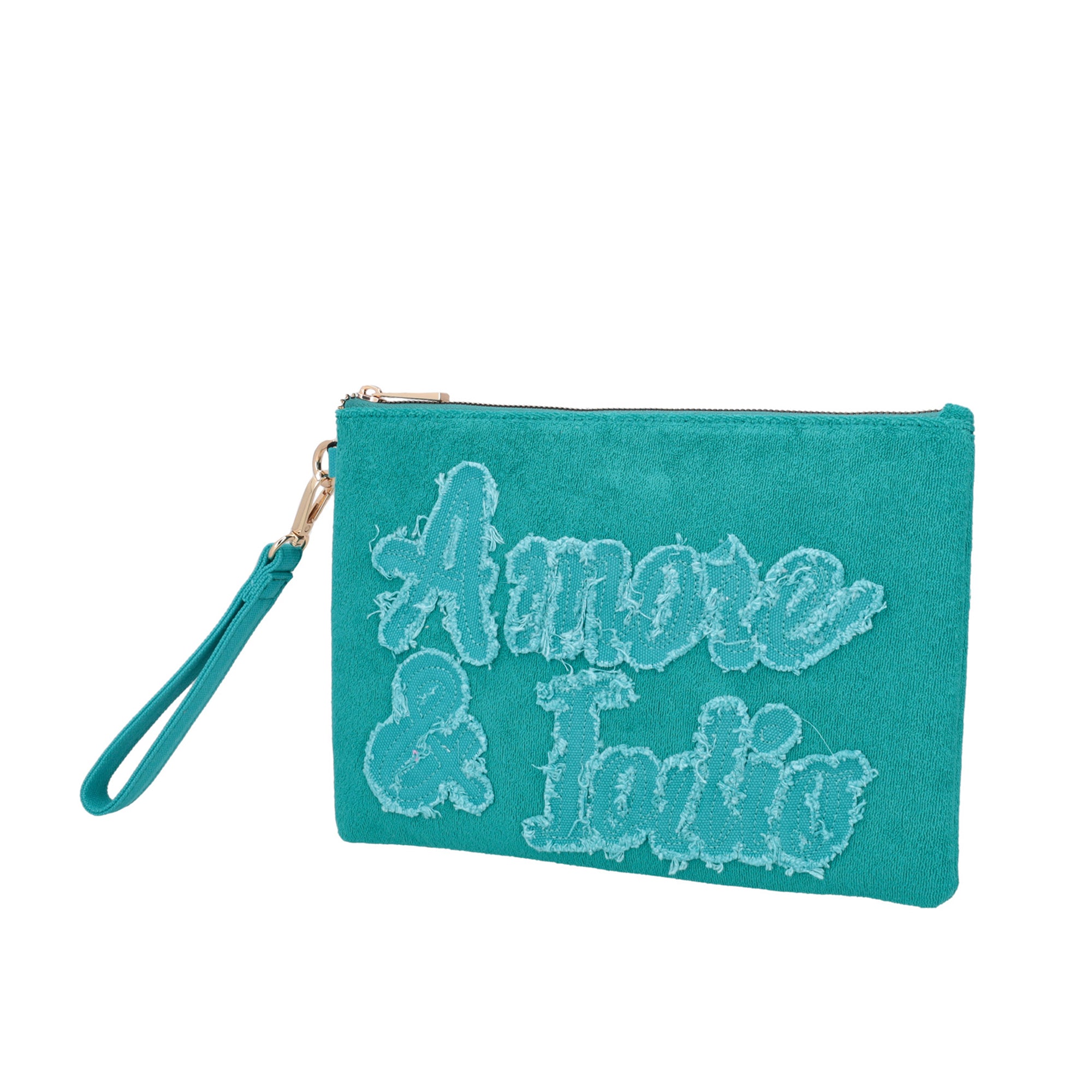 Clutch Sponge In Spugna colore blu jeans - Pochette | Le Pandorine