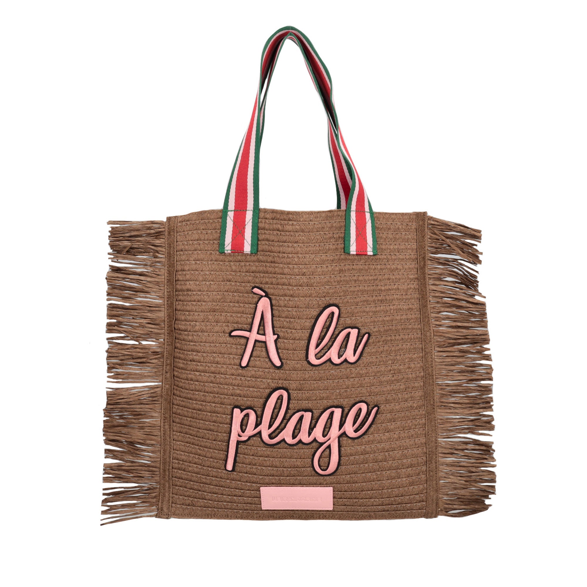 Sacca Roxy Sfrangiata In Strawpaper colore rosa - Borse Shopper | Le Pandorine