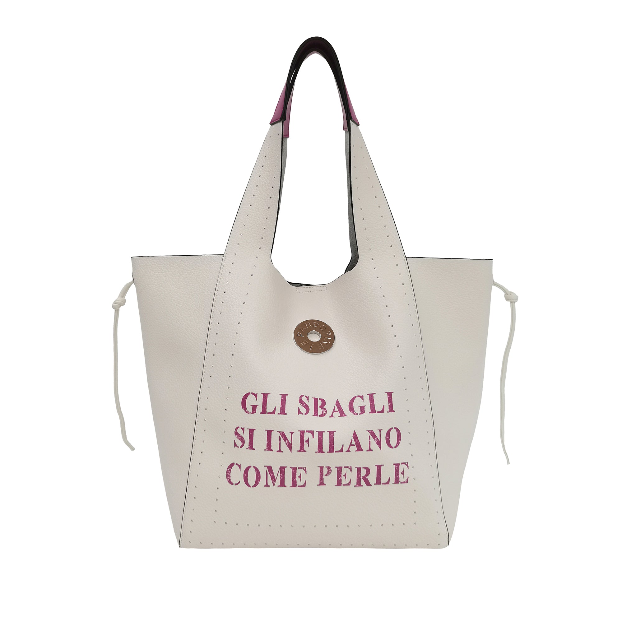 Sacca Lola Con Borchie Laterali colore fucsia - Borse Shopper | Le Pandorine