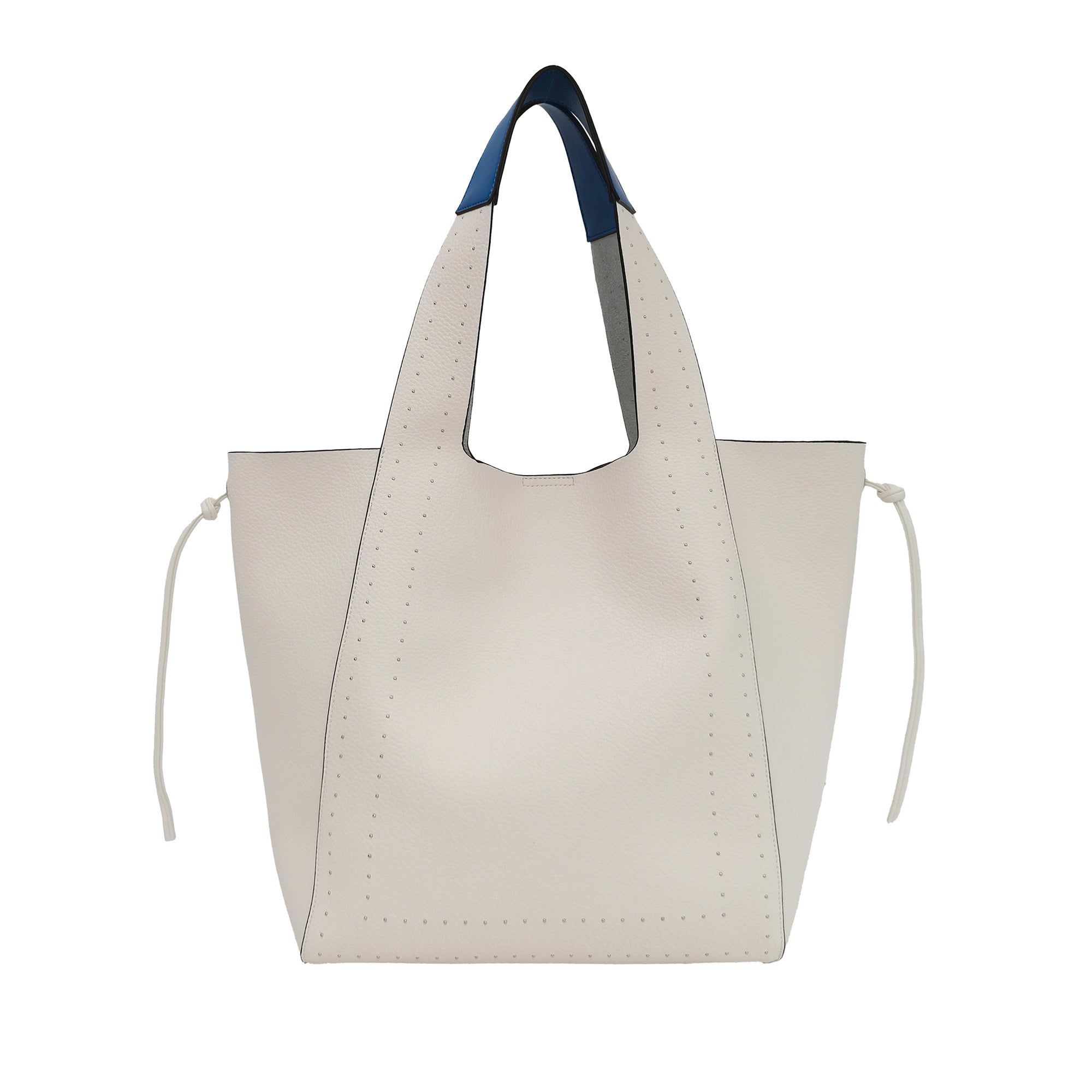 Sacca Lola Con Borchie Laterali colore blu - Borse Shopper | Le Pandorine