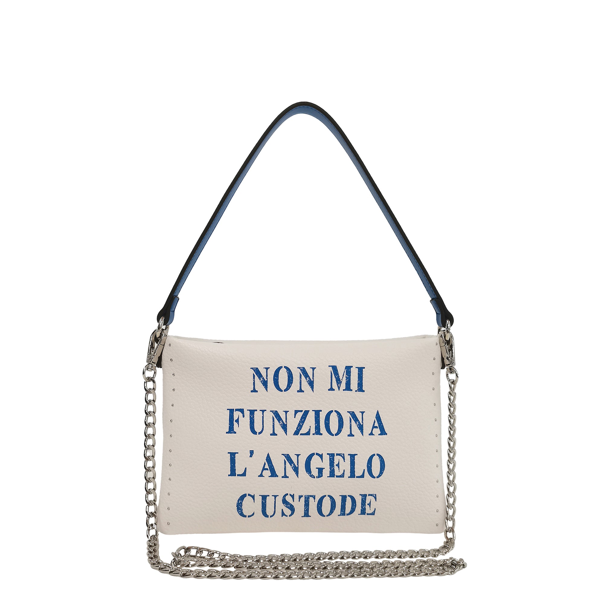 blue Lola Clutch With Side Studs - Women Bags | Le Pandorine