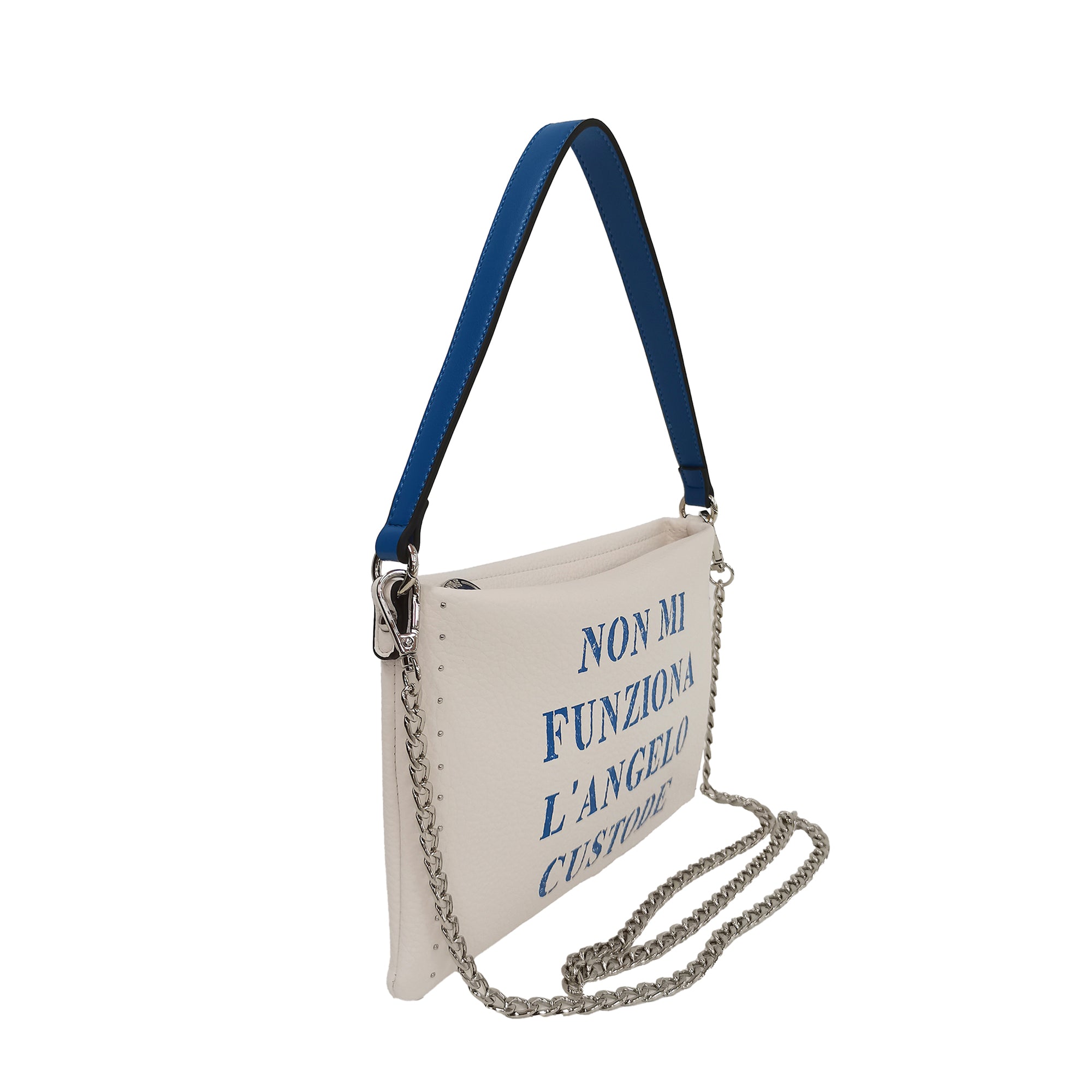 blue Lola Clutch With Side Studs - Women Bags | Le Pandorine