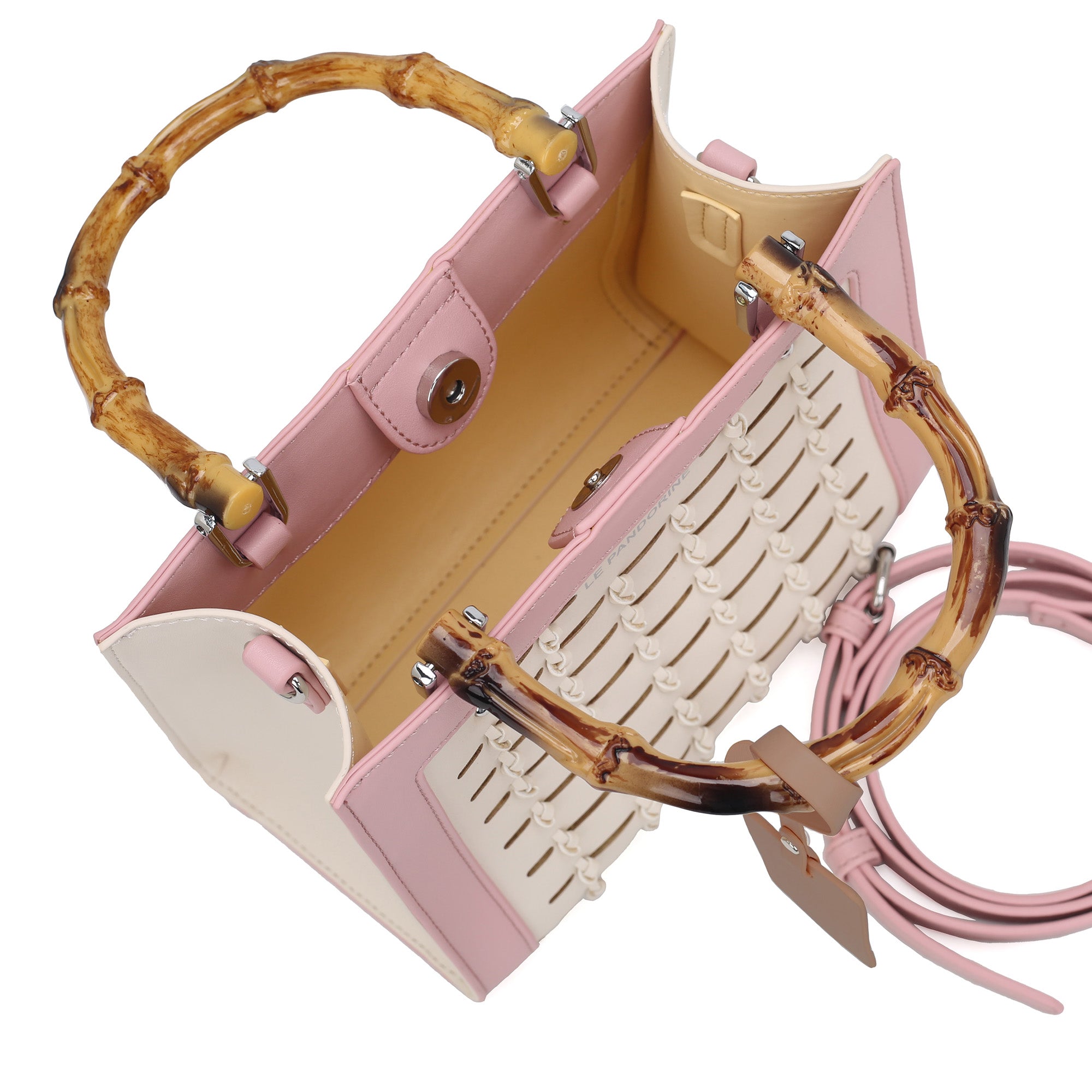 pink Giada Mini Bag With Laser-Cut - Women's Handbags | Le Pandorine