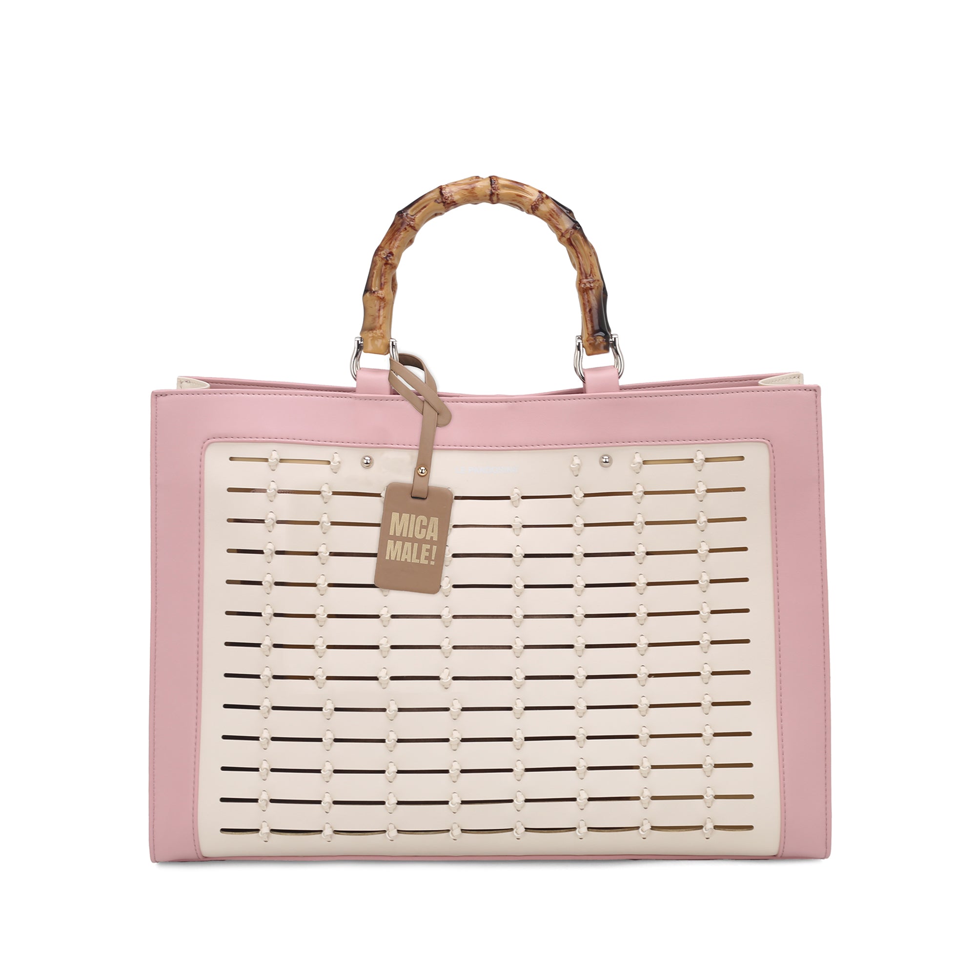 pink Giada Bag With Laser-Cut - Women's Handbags | Le Pandorine