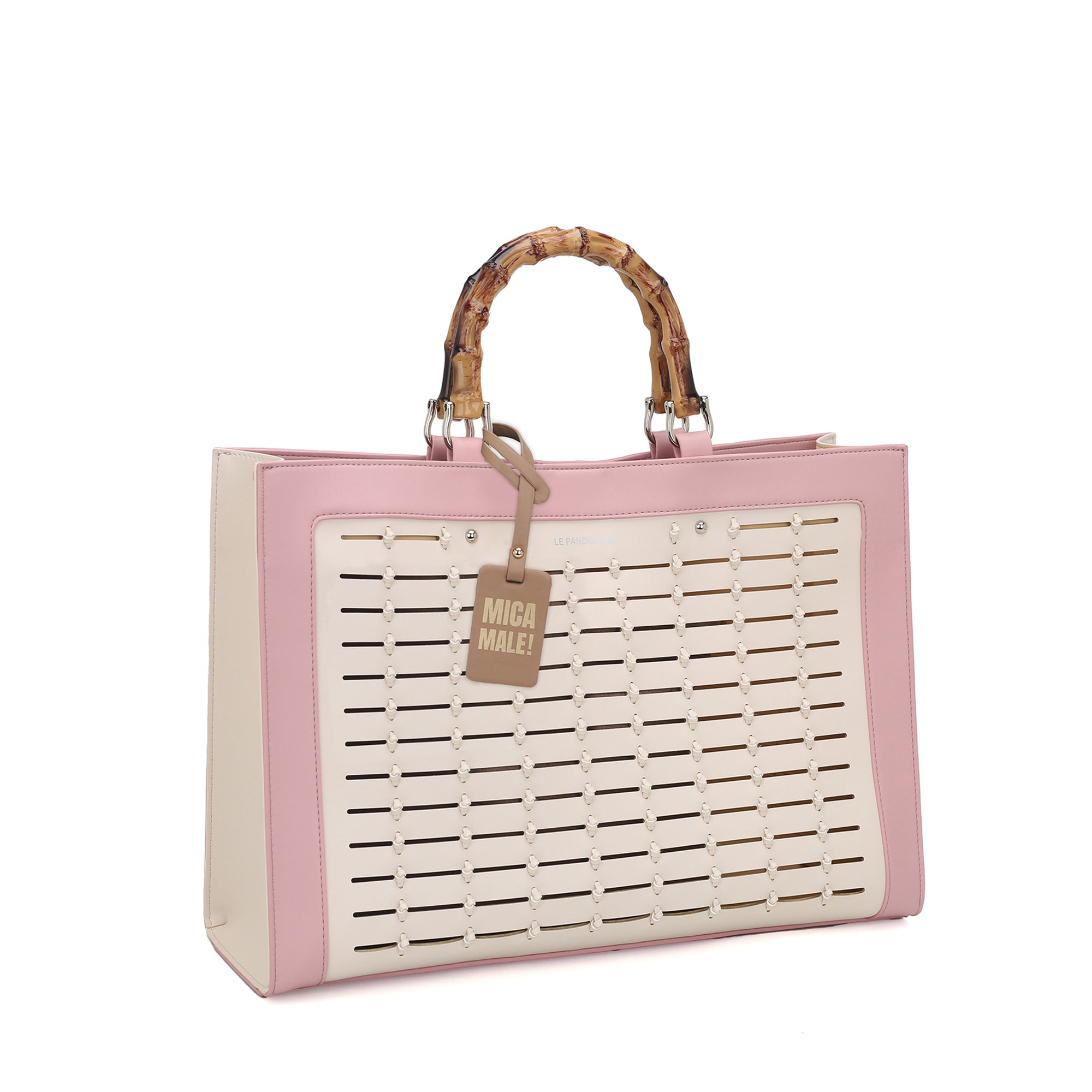 Borsa Giada Con Taglio Laser colore rosa - Borse a Mano Donna | Le Pandorine