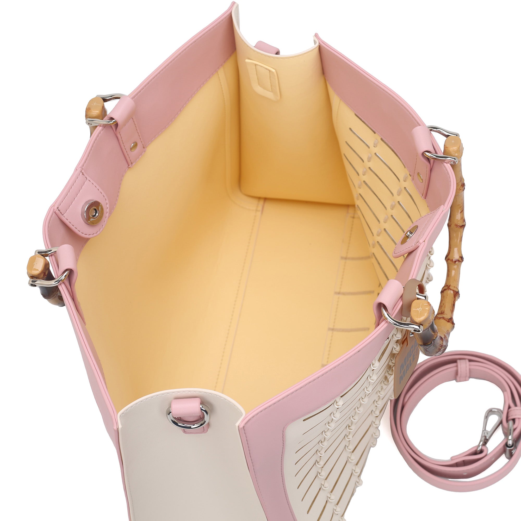 pink Giada Bag With Laser-Cut - Women's Handbags | Le Pandorine