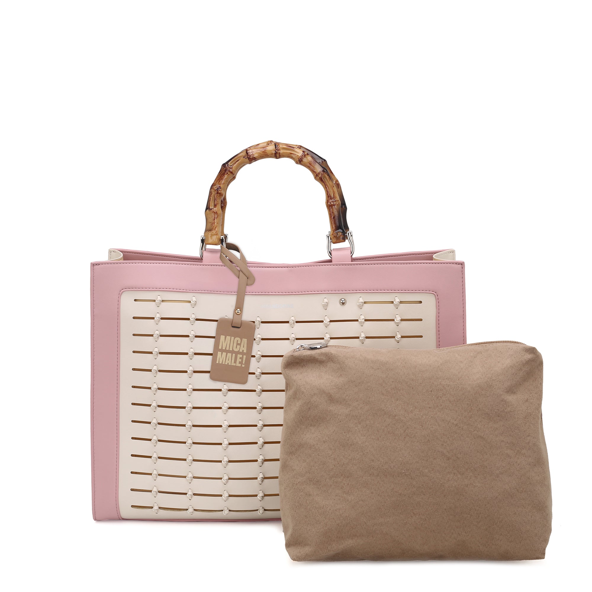 pink Giada Bag With Laser-Cut - Women's Handbags | Le Pandorine