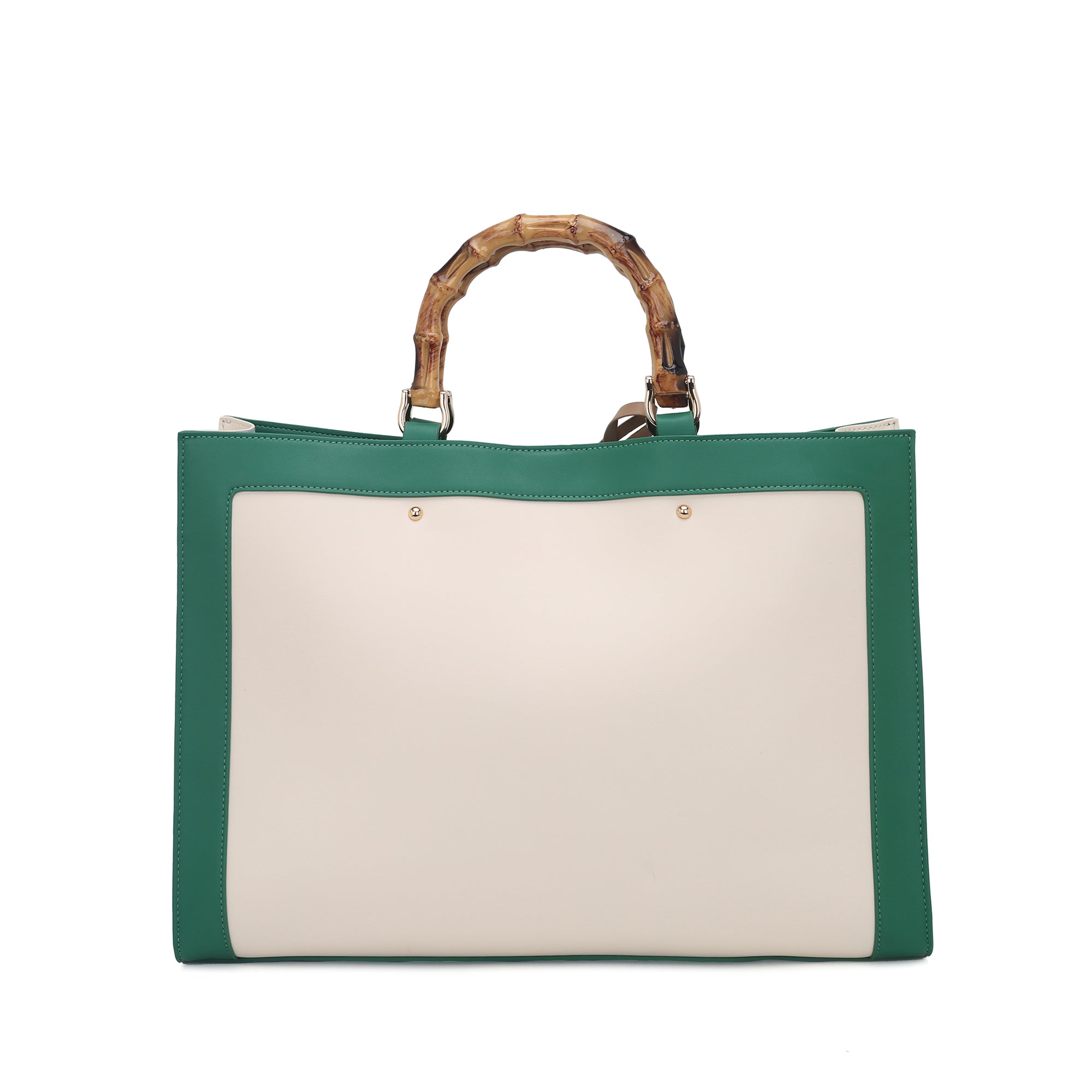 green Giada Bag With Laser-Cut - Women's Handbags | Le Pandorine