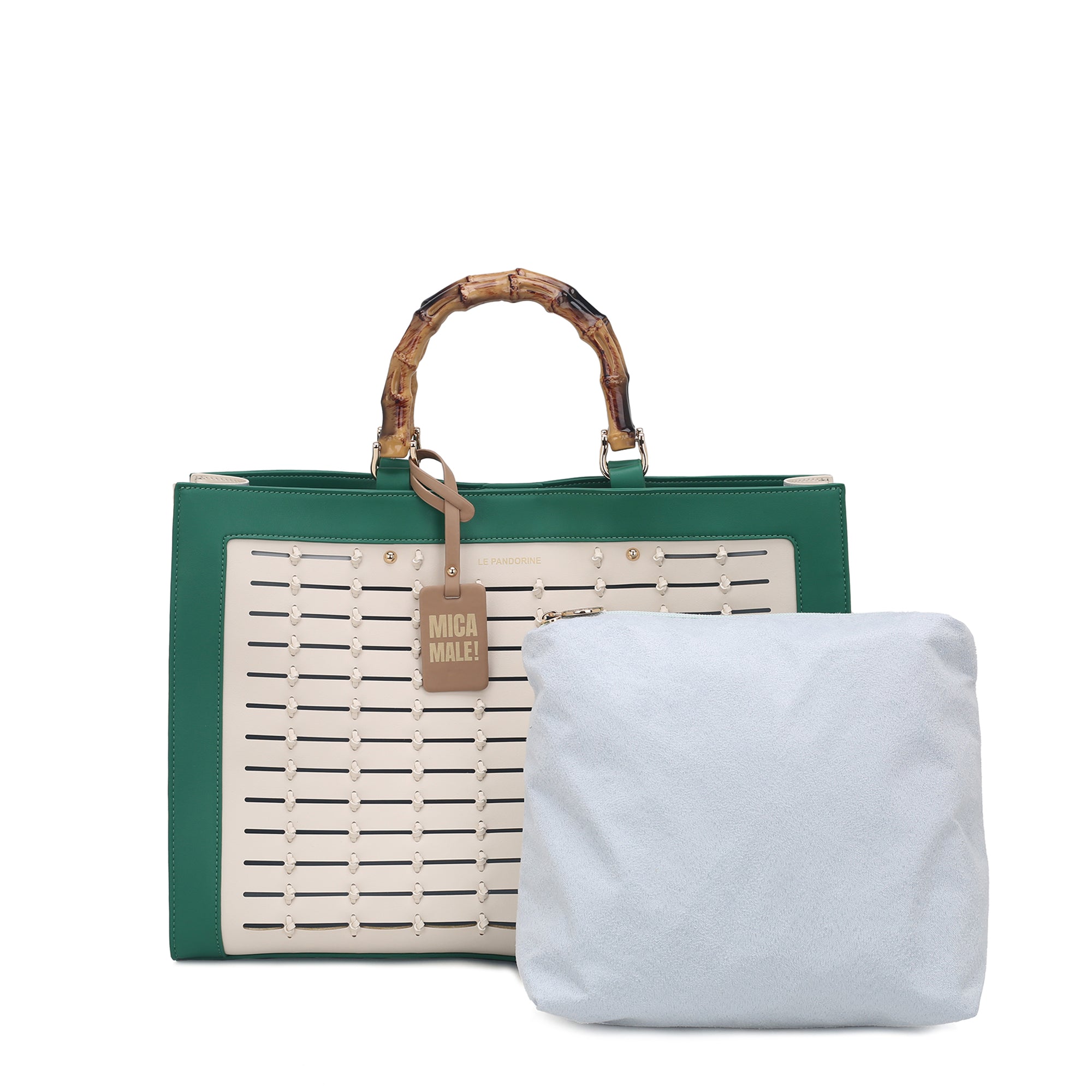 Borsa Giada Con Taglio Laser colore verde - Borse a Mano Donna | Le Pandorine