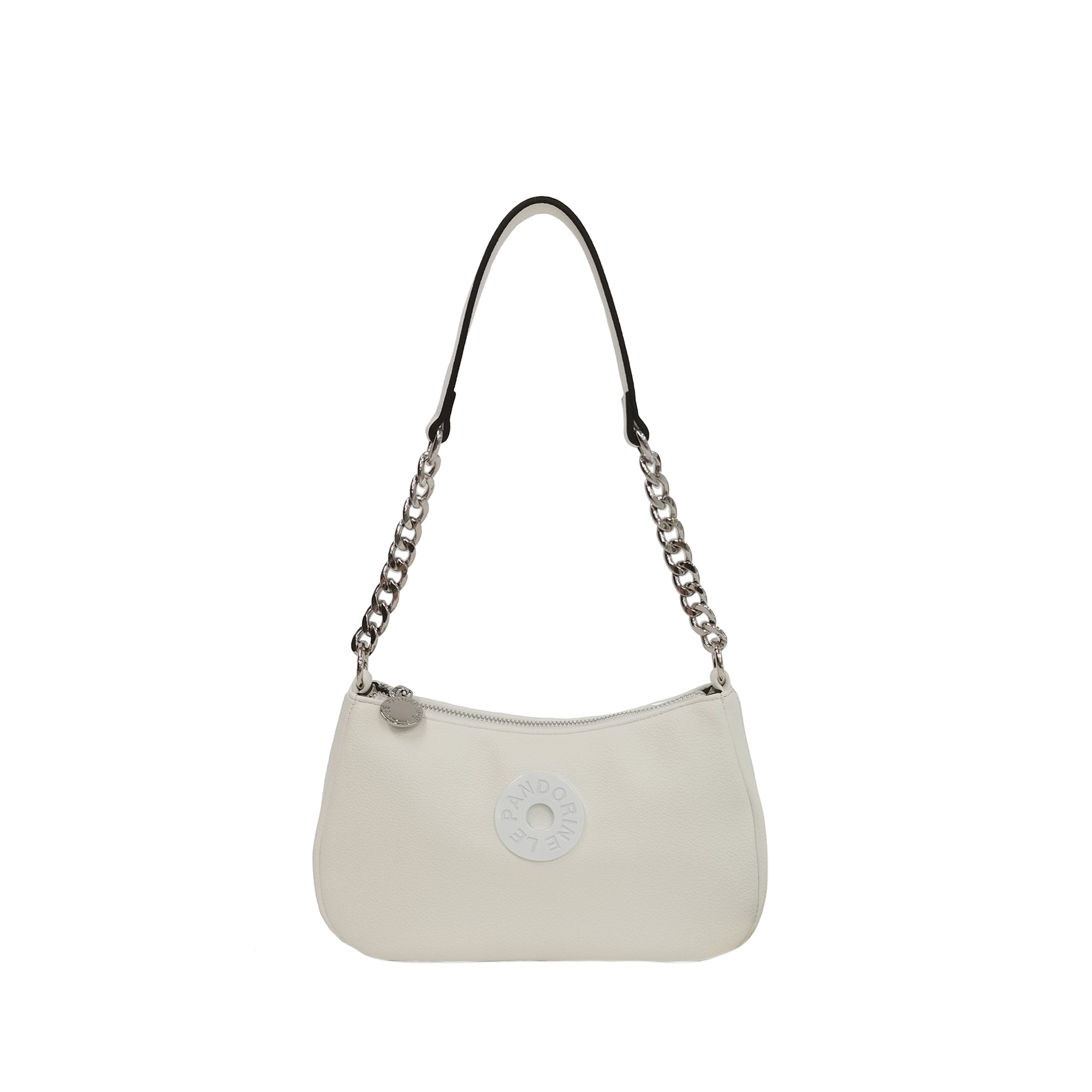 white Vicky Clutch With Wristband - Women's Pochette | Le Pandorine