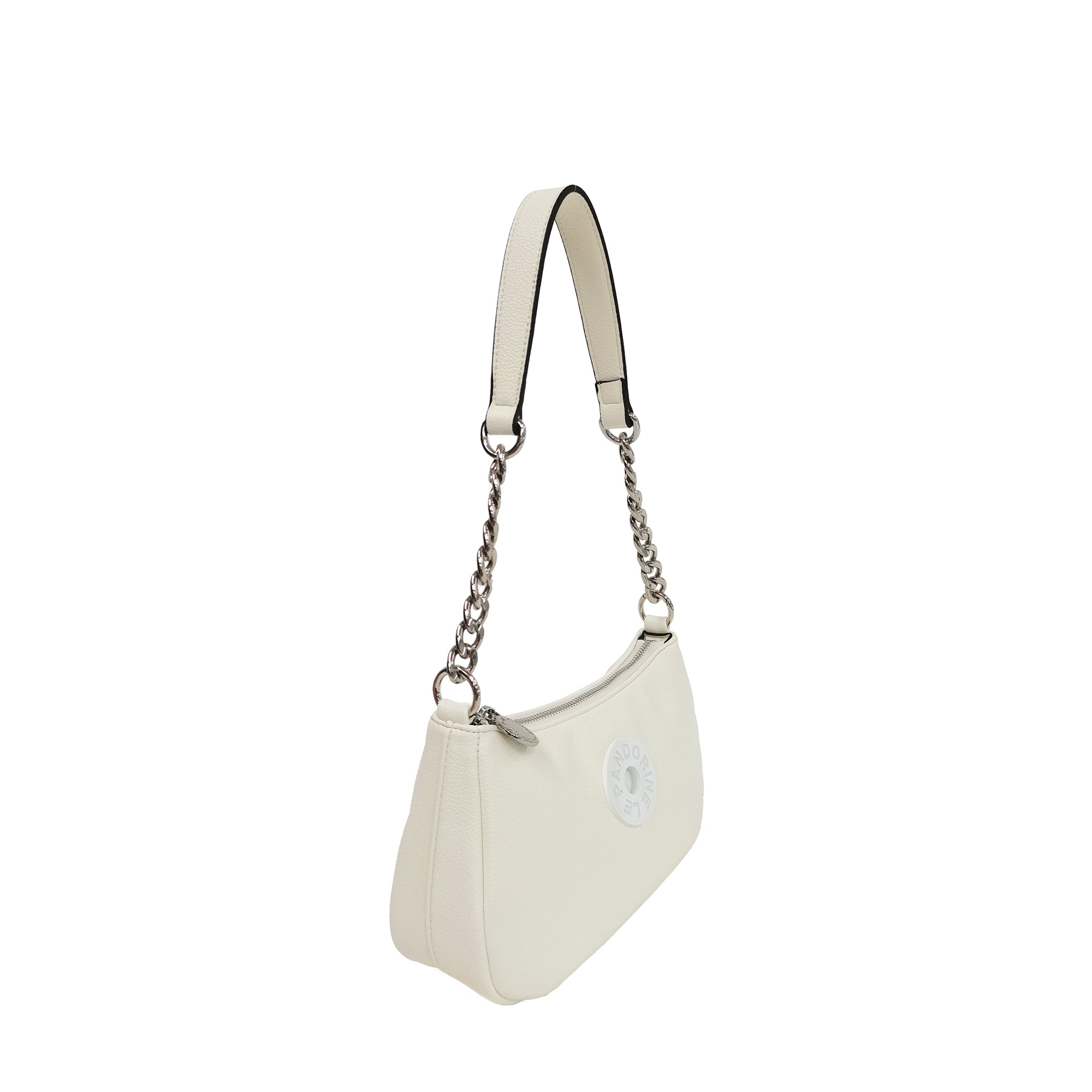 white Vicky Clutch With Wristband - WHITE | Le Pandorine