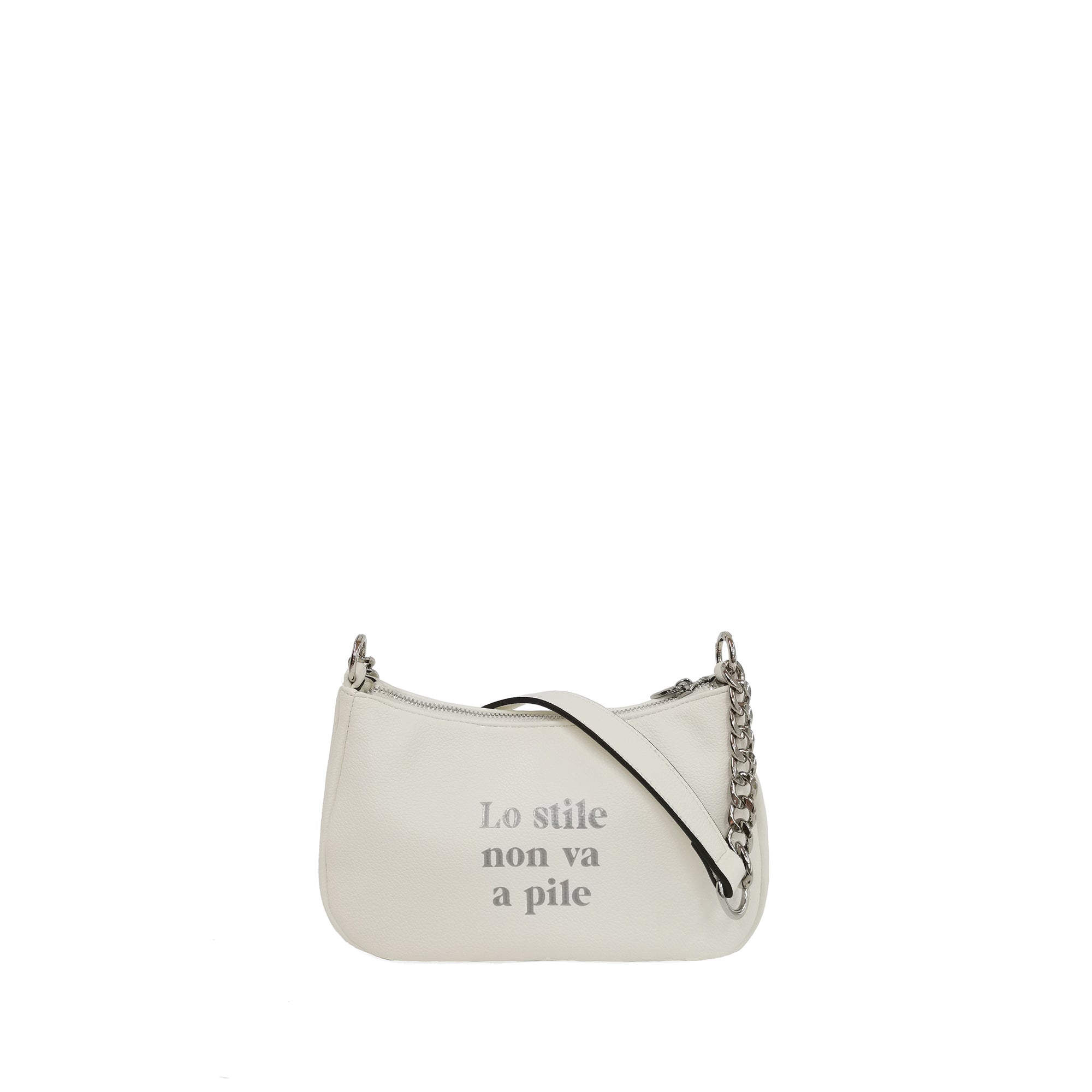 white Vicky Clutch With Wristband - WHITE | Le Pandorine