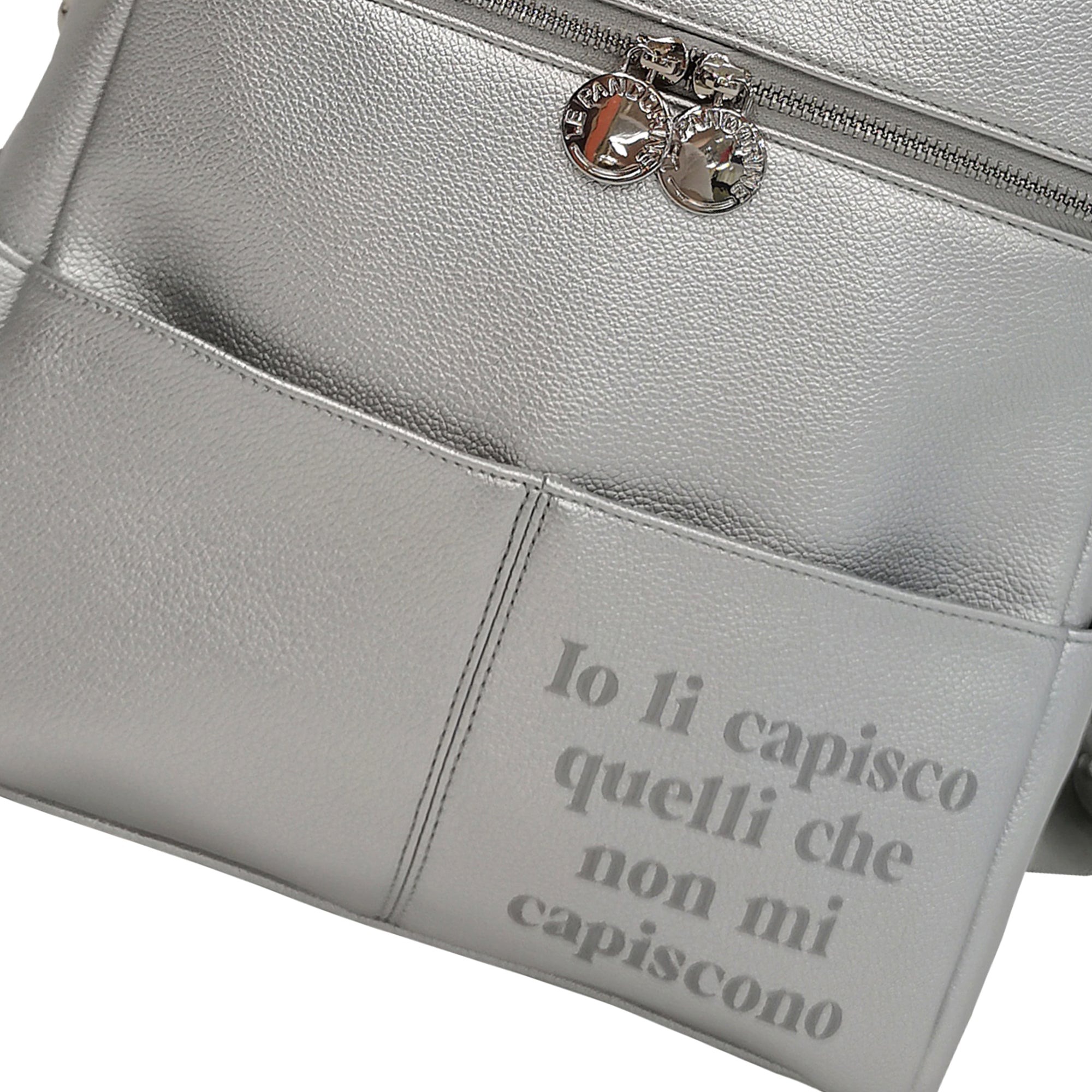 Zaino Vicky Con Tasche colore argento - ARGENTO | Le Pandorine