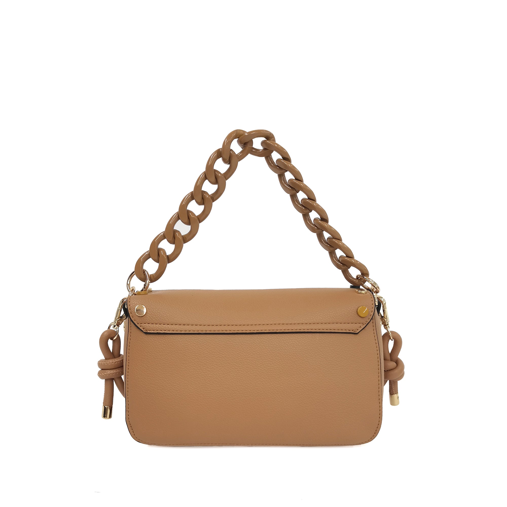 Baguetta Brenda Con Borchie Multicolor colore tabacco - Pochette | Le Pandorine