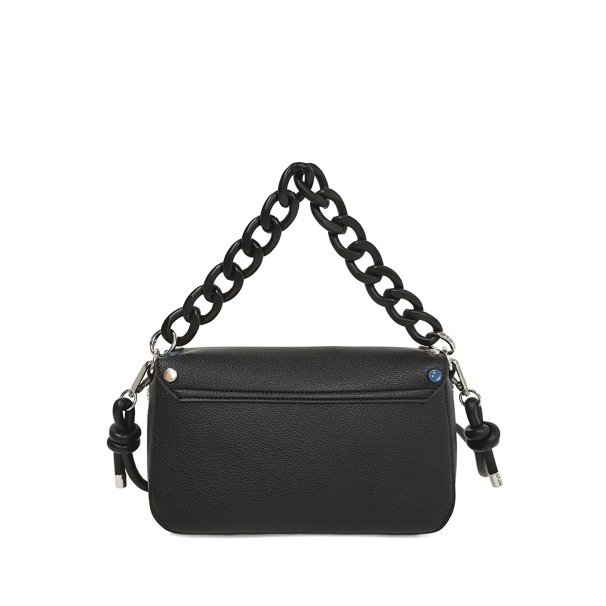 black Brenda Baguette With Studs Multicolor - Women's Pochette | Le Pandorine