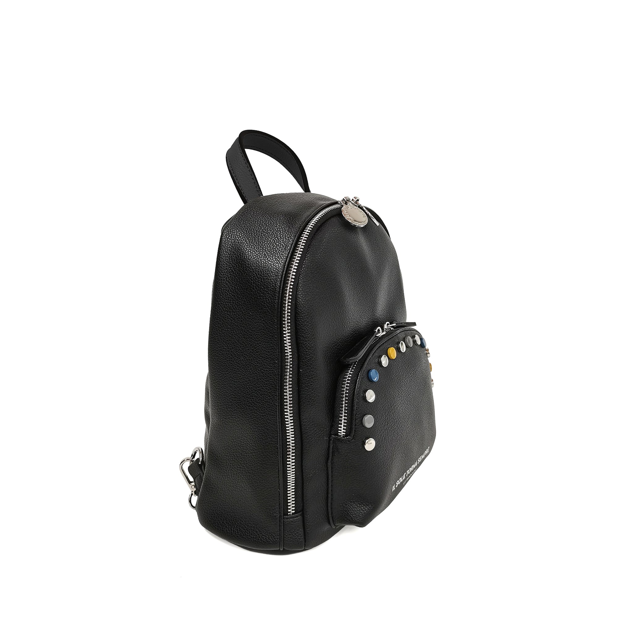 black Brenda Backpack With Studs Multicolor - Women's Backpack | Le Pandorine